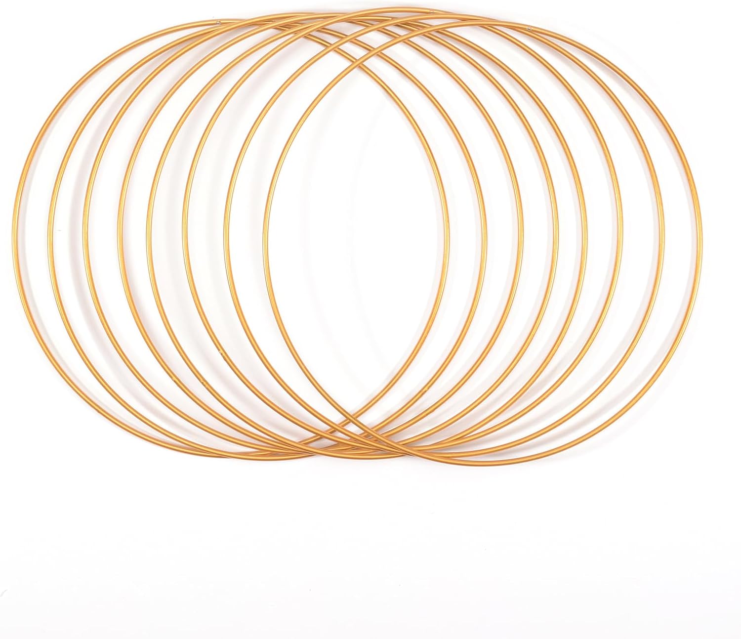 Detalle de Vaessen Creative Metal Ring – Anillos de guirnalda dorados, 25 cm (8 uds.)