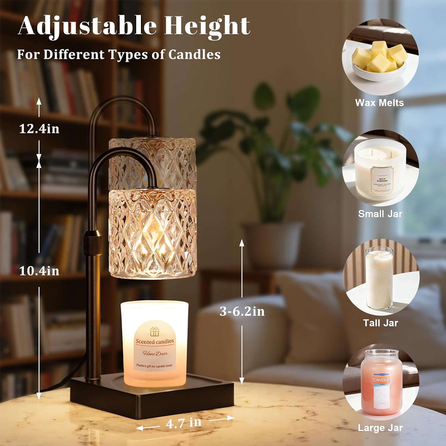 Thumbnail 3 de Candle Warmer Lamp with Adjustable Height
