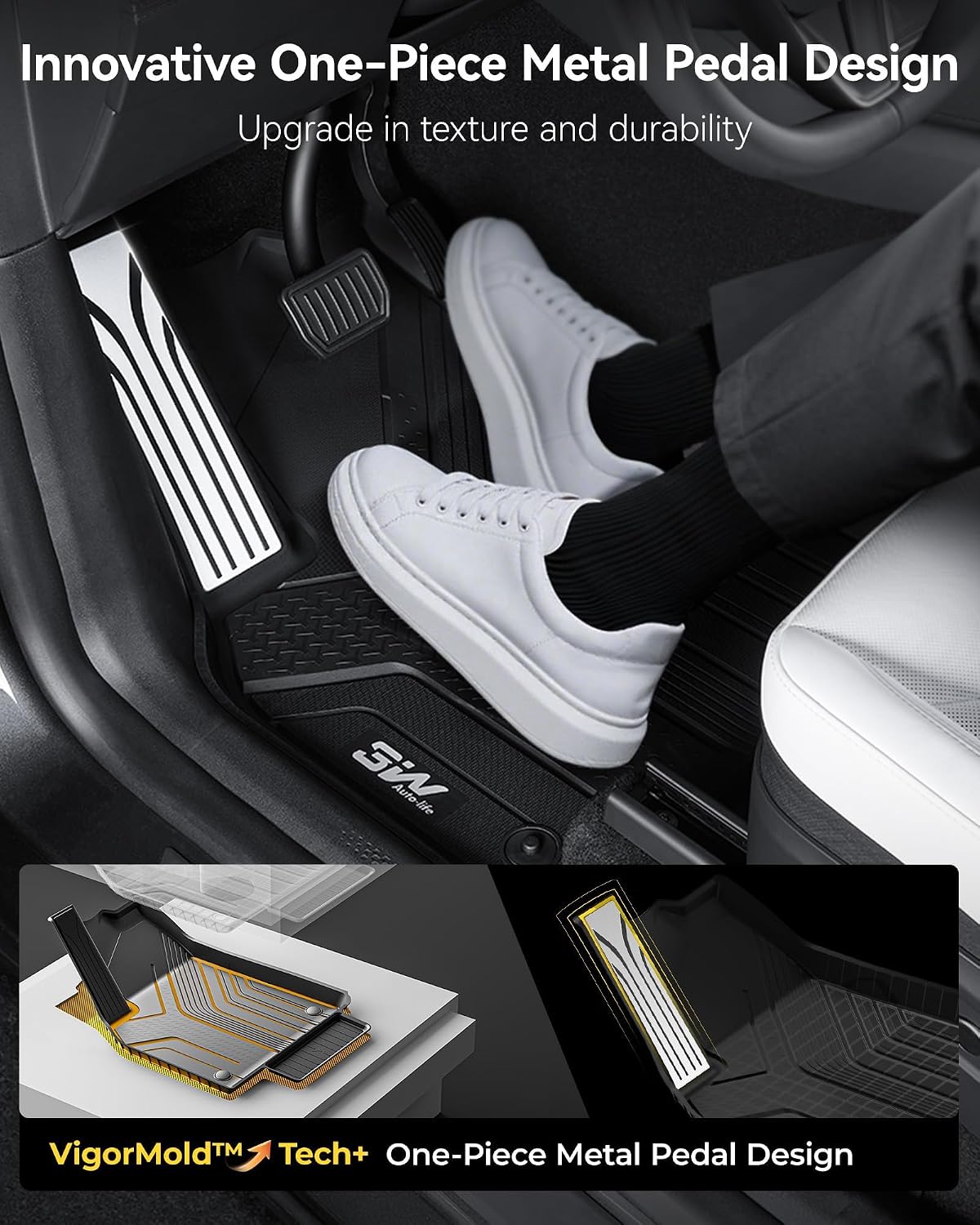 Thumbnail 3 de 3W Tesla Model Y Juniper 2025-2026 Floor Mats with Vigormold™ TPE (9-Piece Set)