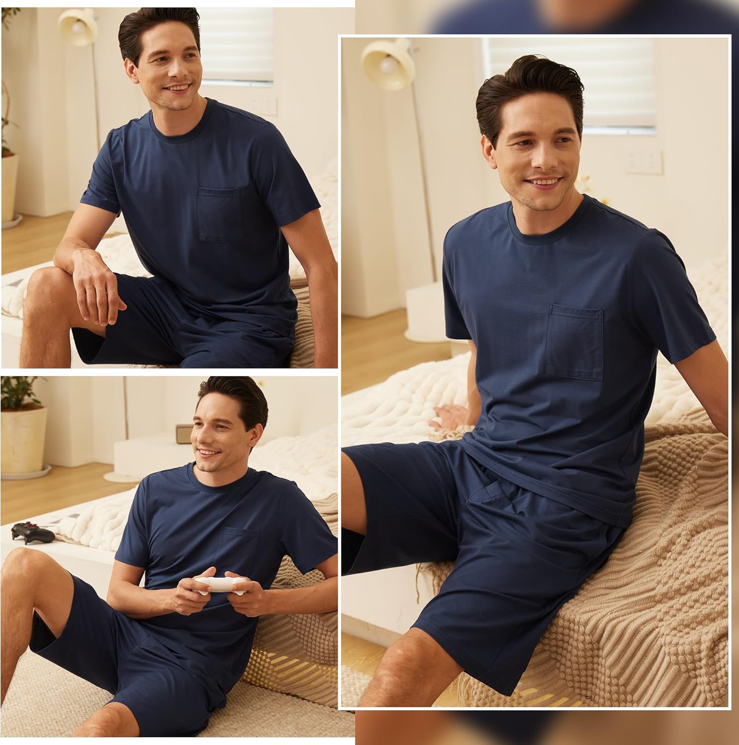 Detalle de BAMBOO COOL Mens Pajama Set S-3XL