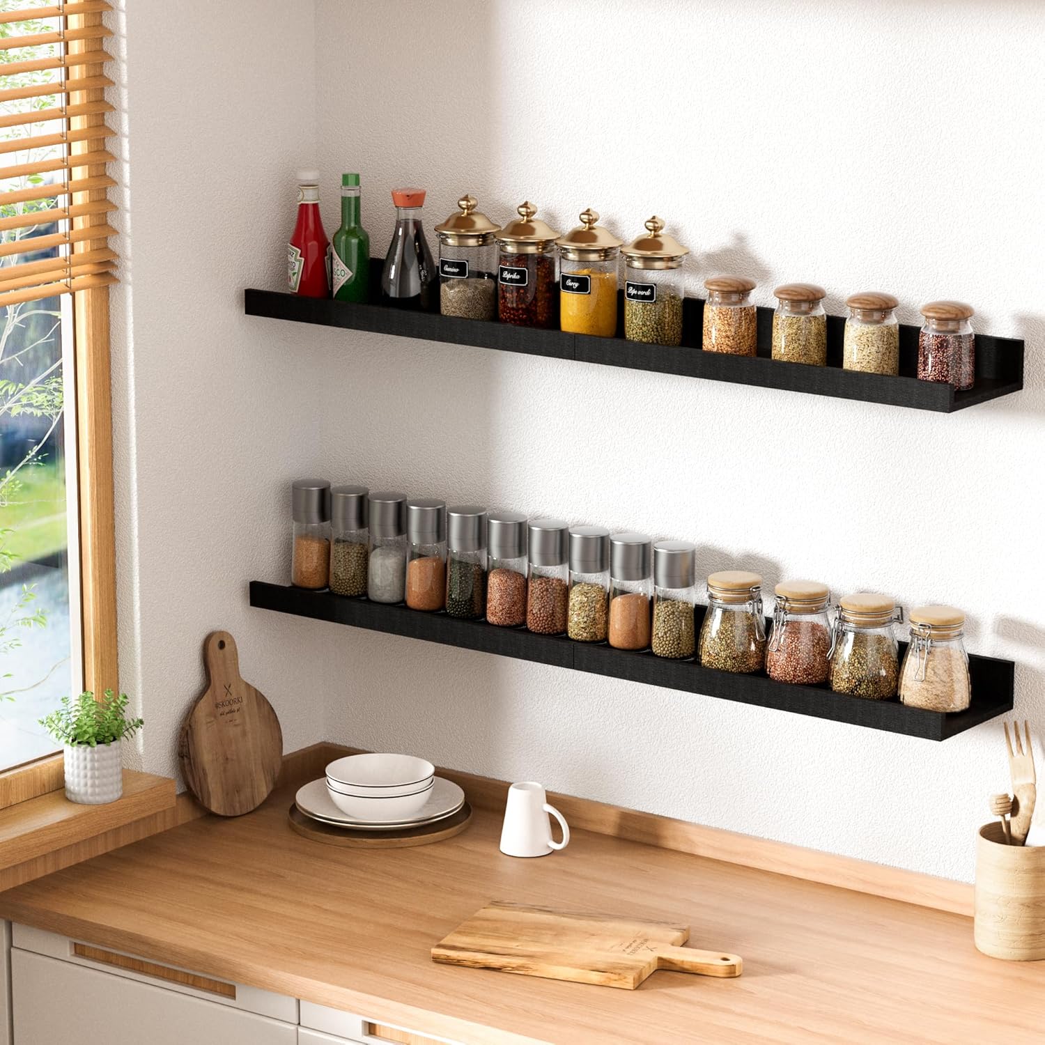 Thumbnail 4 de upsimples Floating Shelves Set of 6 31in