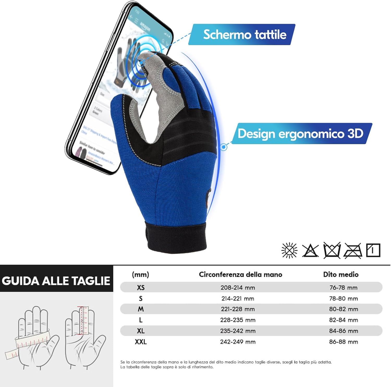 Thumbnail 5 de Vgo... Guanti da lavoro invernali impermeabili 0°C/32°F per sicurezza e freddo (SL7621FLWP)