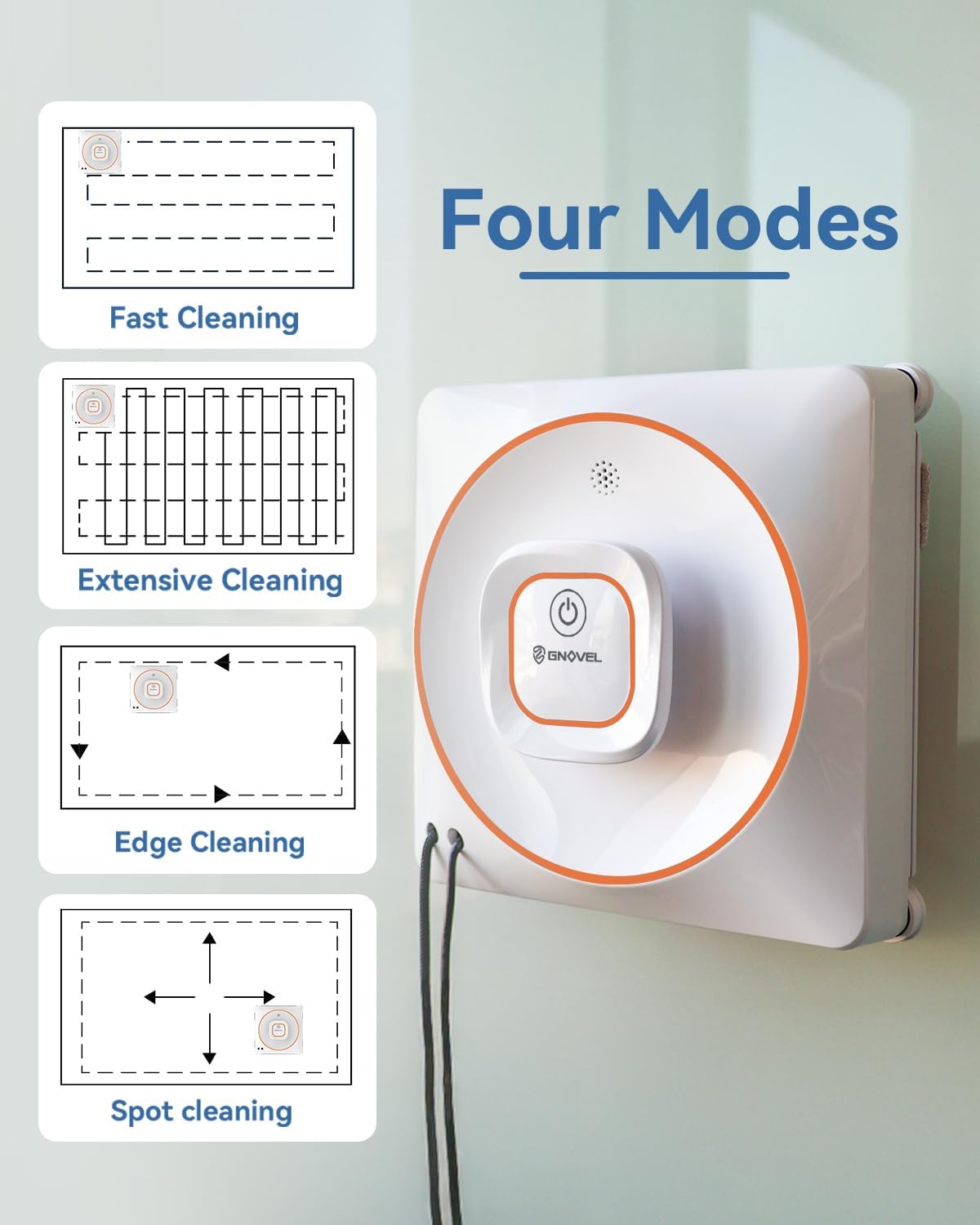 Thumbnail 4 de GNOVEL Window Cleaning Robot with 8000Pa suction and remote control