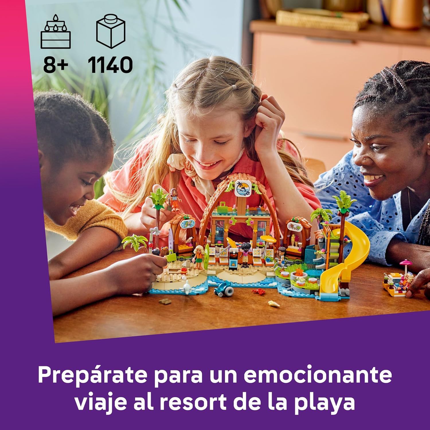 Detalle 2 de LEGO Friends Hotel de Vacaciones Familiares en la Playa 42673