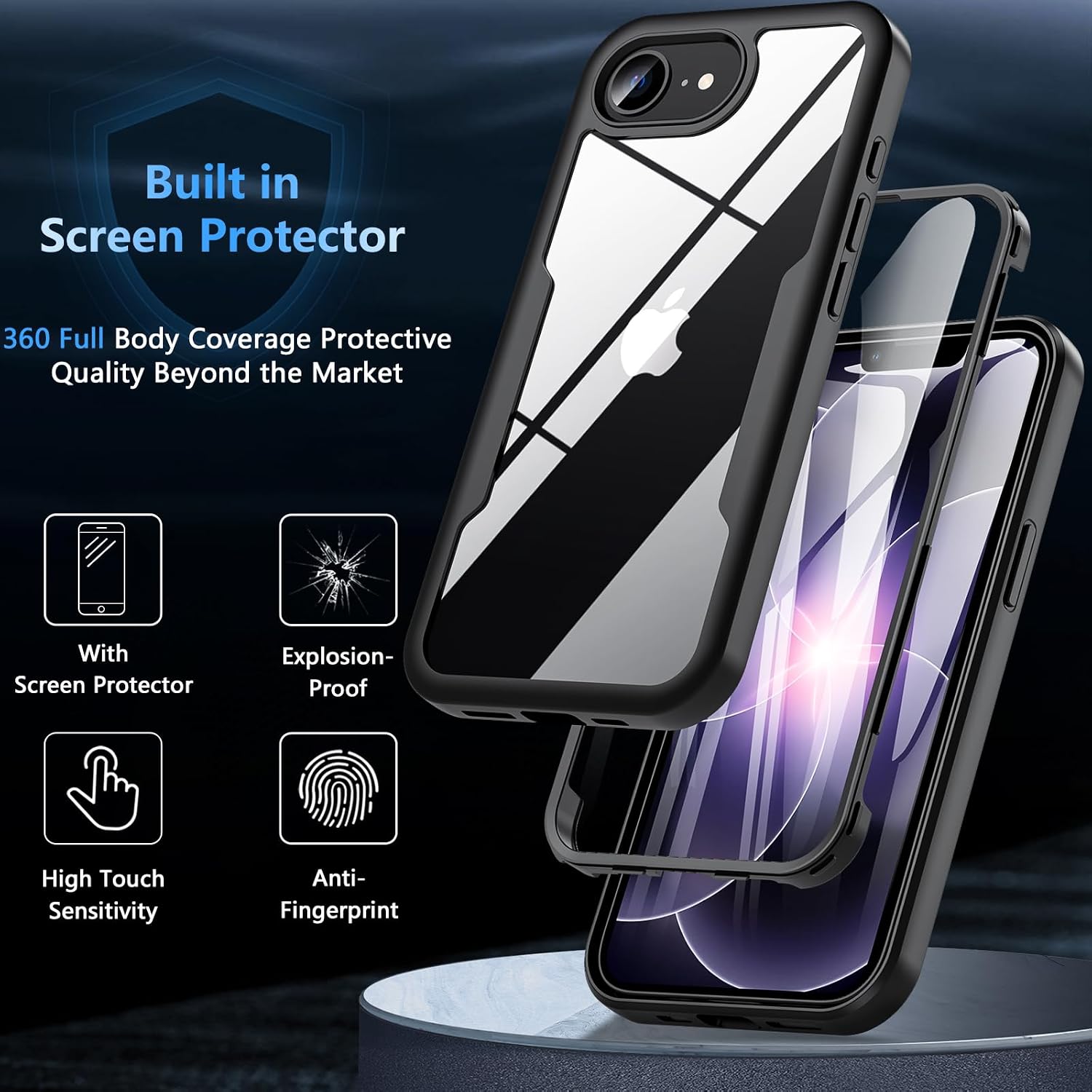 Detalle de OWKEY iPhone 17e shockproof case with screen protector