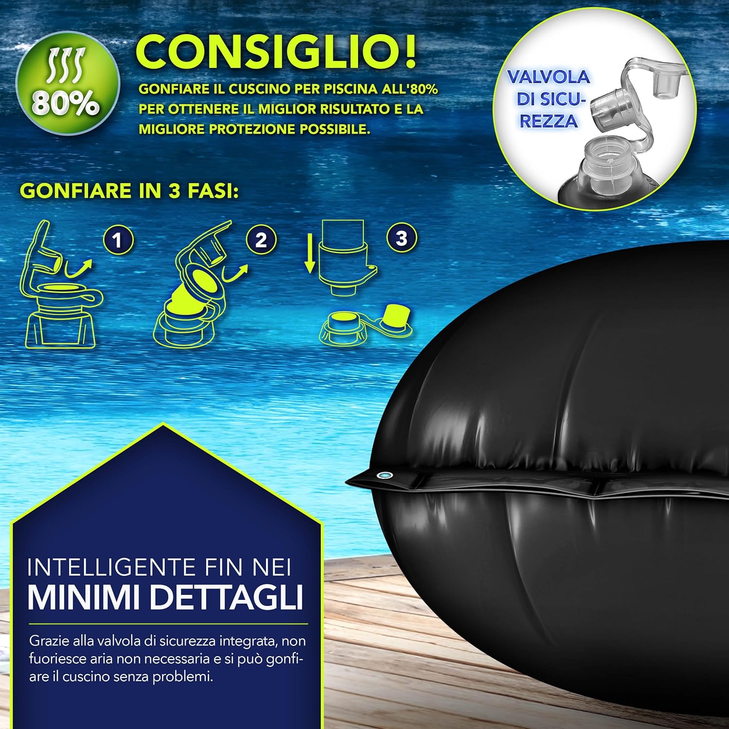 Thumbnail 4 de tillvex Cuscino invernale per piscina 500 cm 🏊