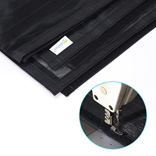 Detalle de Mosquitera magnética para puerta de Apalus 80x200 cm – Negro