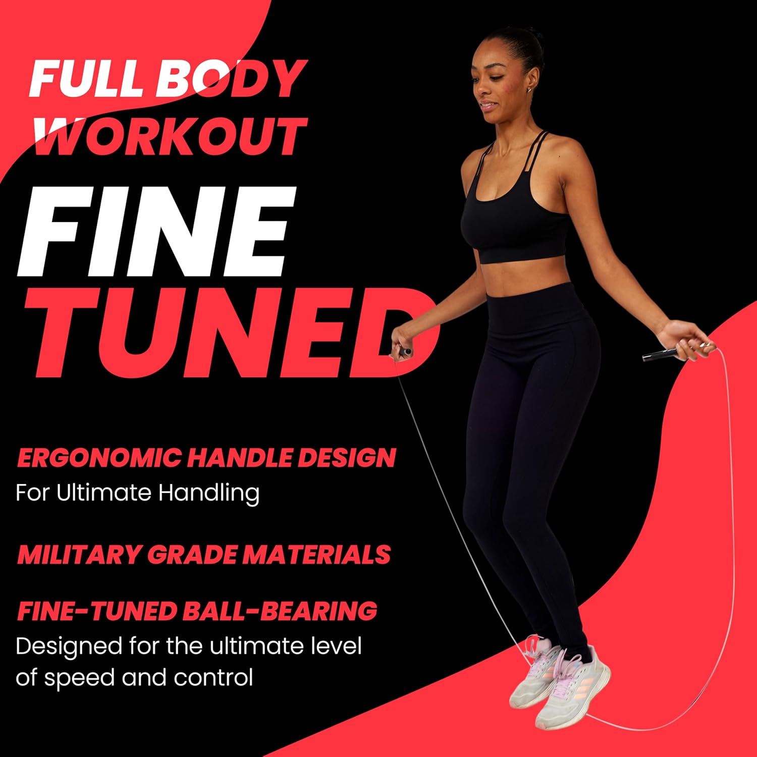Thumbnail 4 de Forge® Speedrope Skipping Rope – self-locking adjustable speed rope with precision bearings