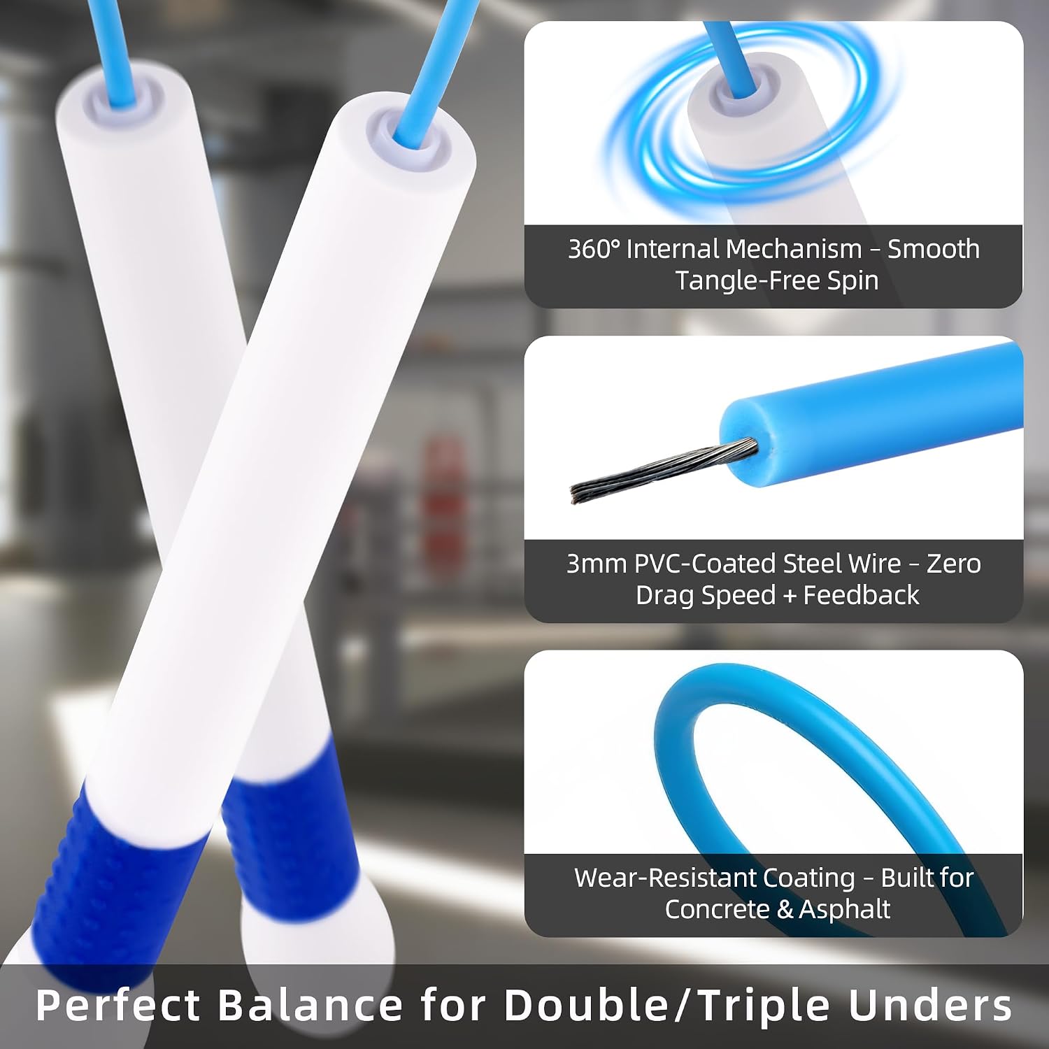 Detalle de JUMP Yuedong YDP-031 Jump Rope with 19.5 cm Ergonomic Handles