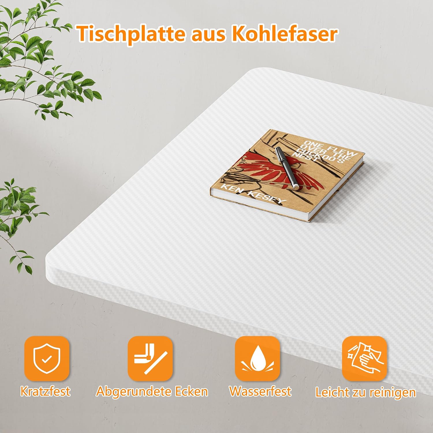 Thumbnail 5 de HOMIDEC Höhenverstellbarer Schreibtisch 80x40 cm