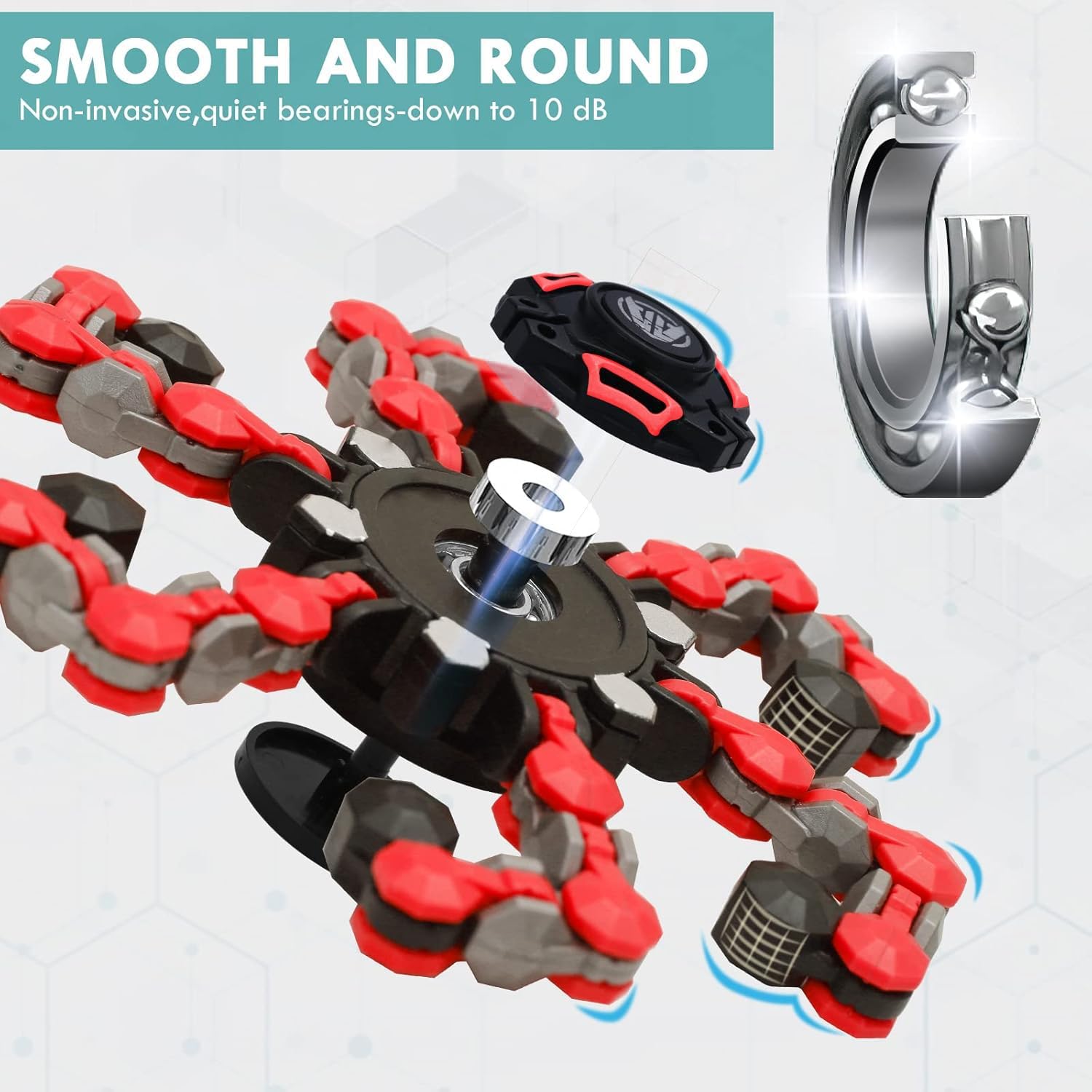 Detalle de NEW Transformable Fidget Spinner Toy — Creative DIY Morphing Fingertip Gyro for All Ages