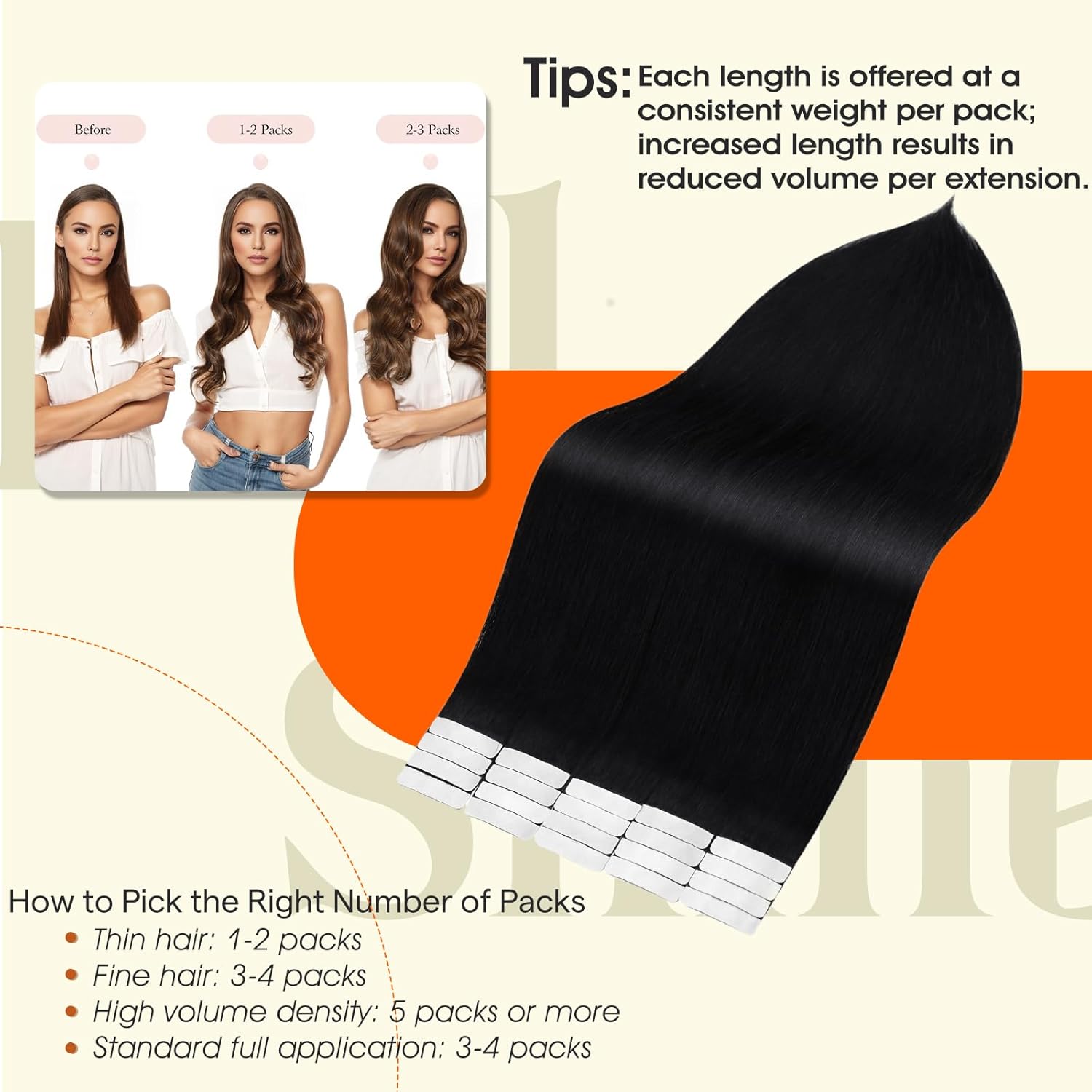 Thumbnail 3 de Full Shine Remy Tape-In Extensions 51 cm