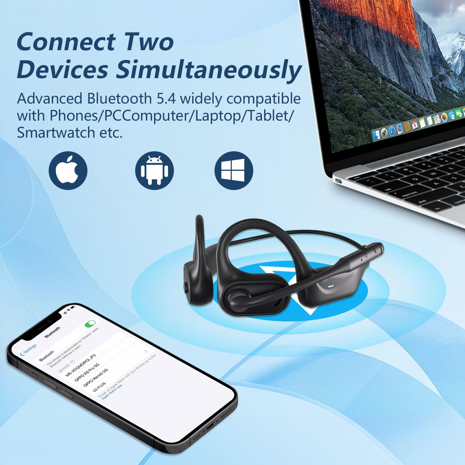 Thumbnail 4 de BANIGIPA Bluetooth 5.4 Headset 15H 📞