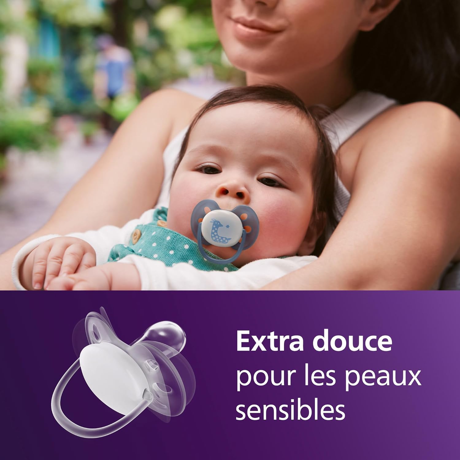 Thumbnail 1 de Philips Avent Sucettes Ultra-Soft jour/nuit (SCF094/10) – 4 sucettes 6–18 mois, forme orthodontique
