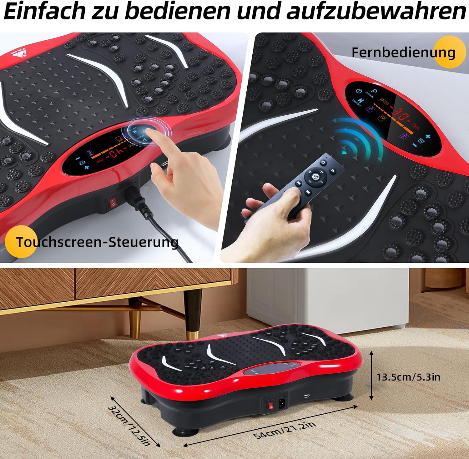 Thumbnail 5 de EVOLAND Vibrationsplatte 99 Intensitätsstufen