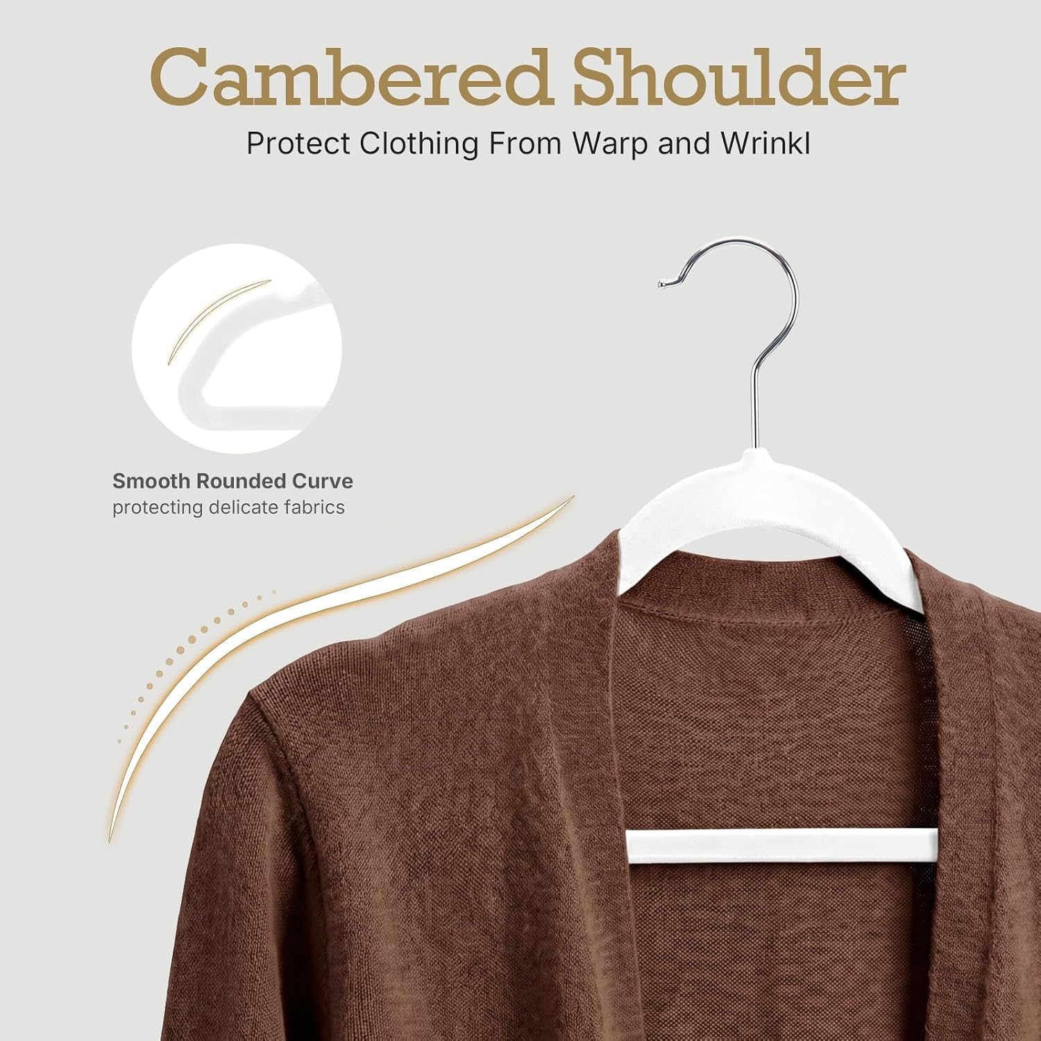 Thumbnail 5 de HOUSE DAY Velvet Hangers 60-Pack