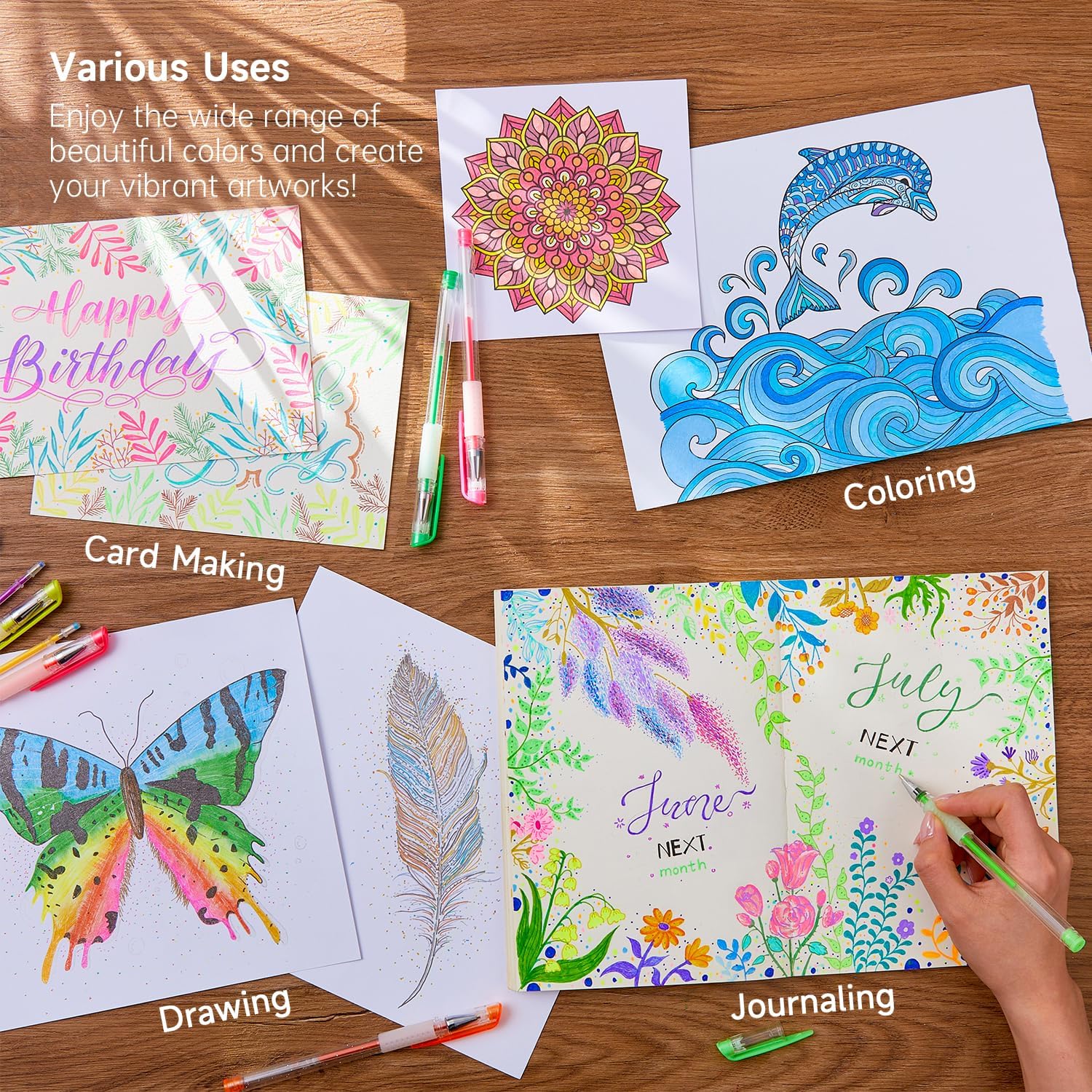 Detalle 1 de Shuttle Art Gel Pens 260 pack for colouring
