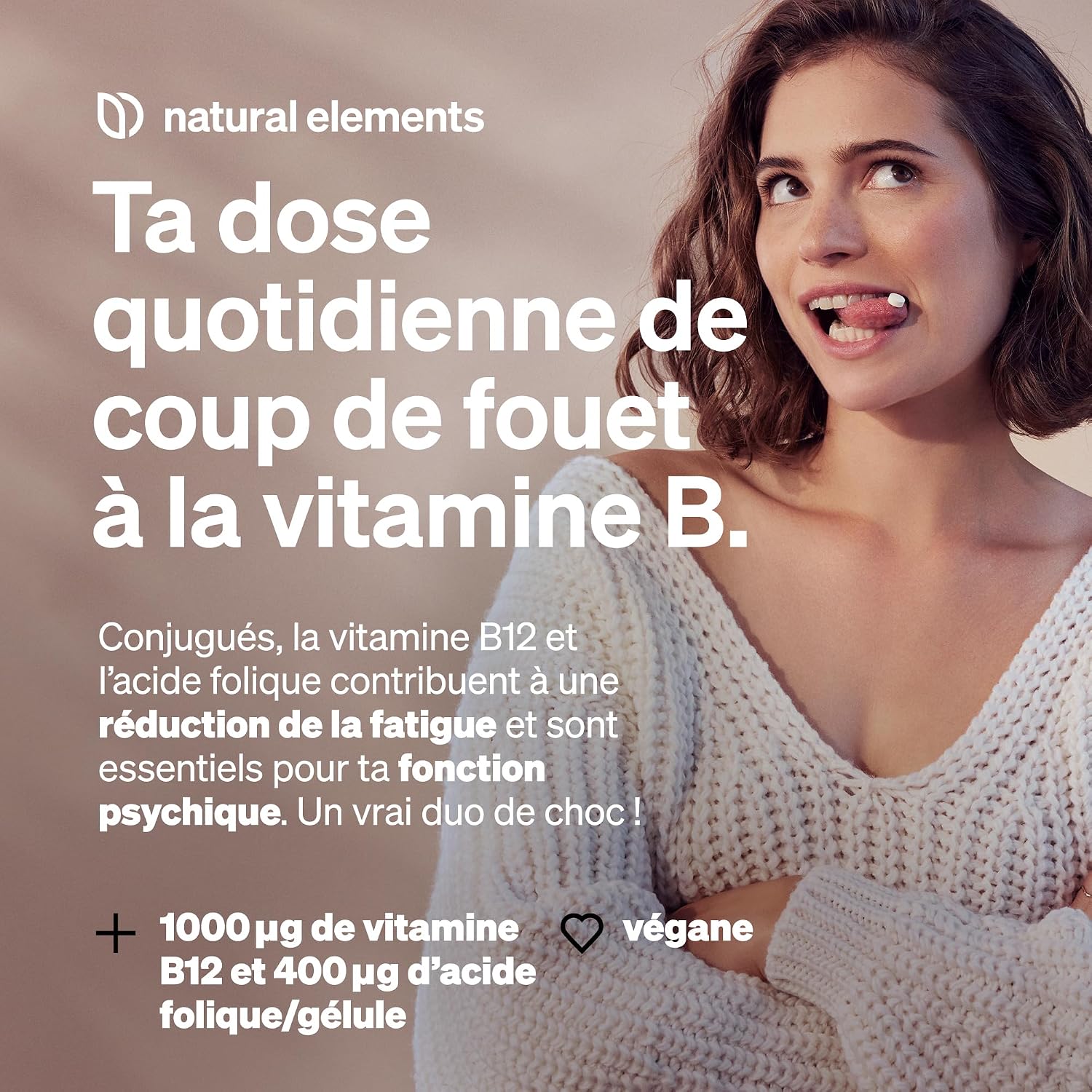 Thumbnail 2 de Vitamine B12-180 comprimés végétaliens – 500 µg B12 et 200 µg d’acide folique (6 mois)