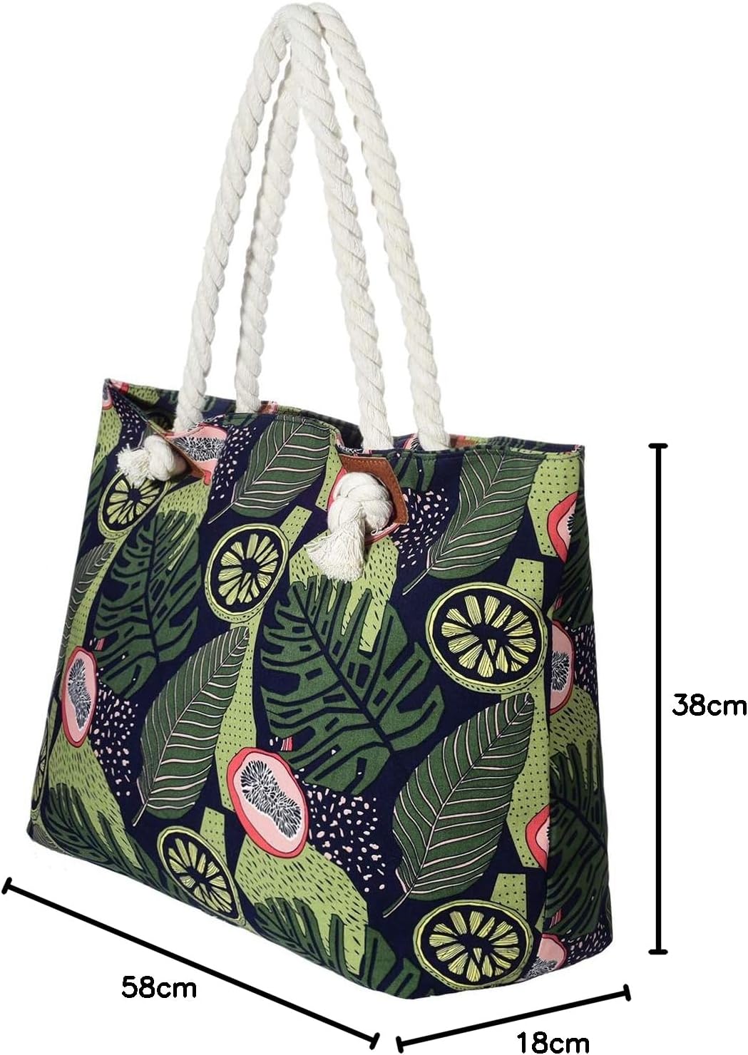Thumbnail 6 de DonDon Strandtasche XXL mit Reißverschluss – Umhängetasche & Shopper für Damen im Beach Look
