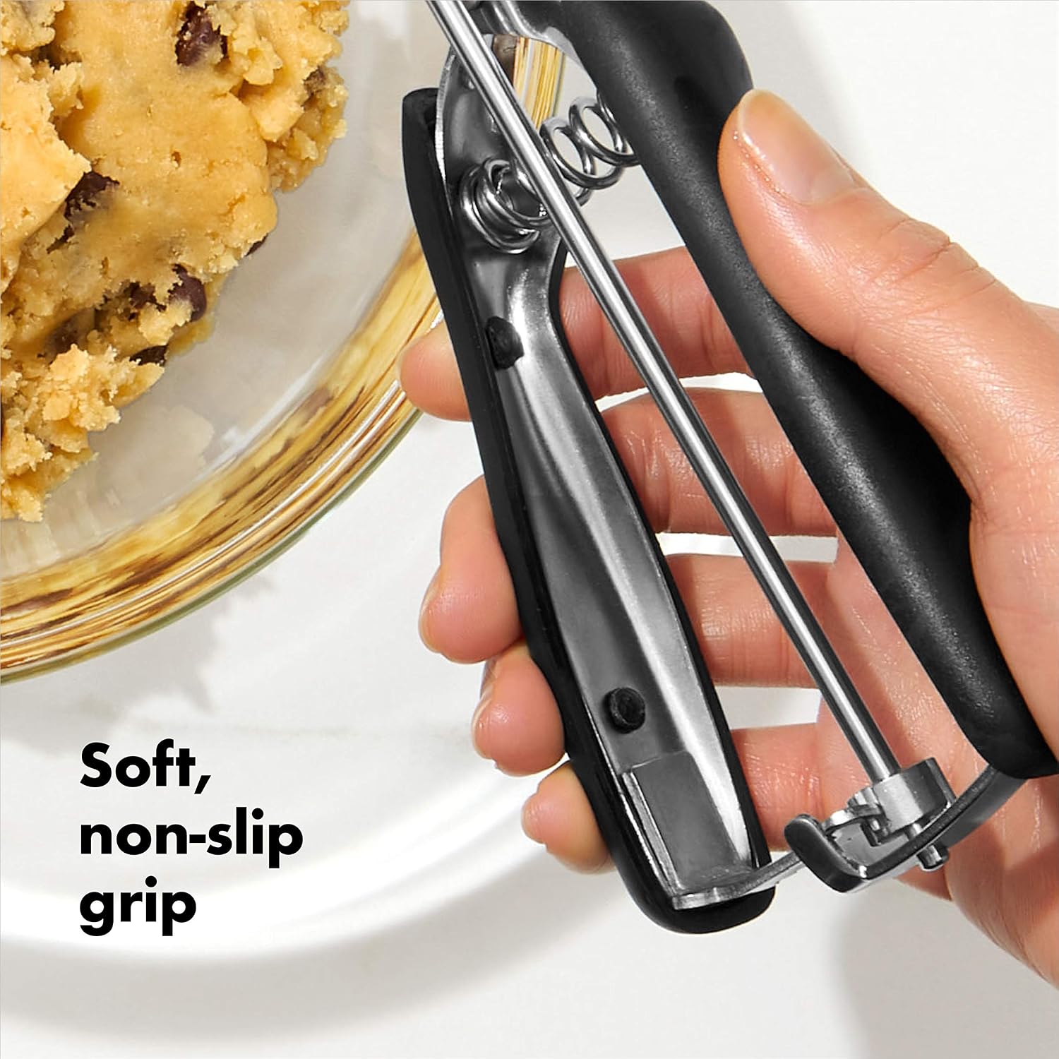 Detalle 1 de OXO Good Grips 1044082 Large Cookie Scoop, Stainless Steel, 3 tbsp