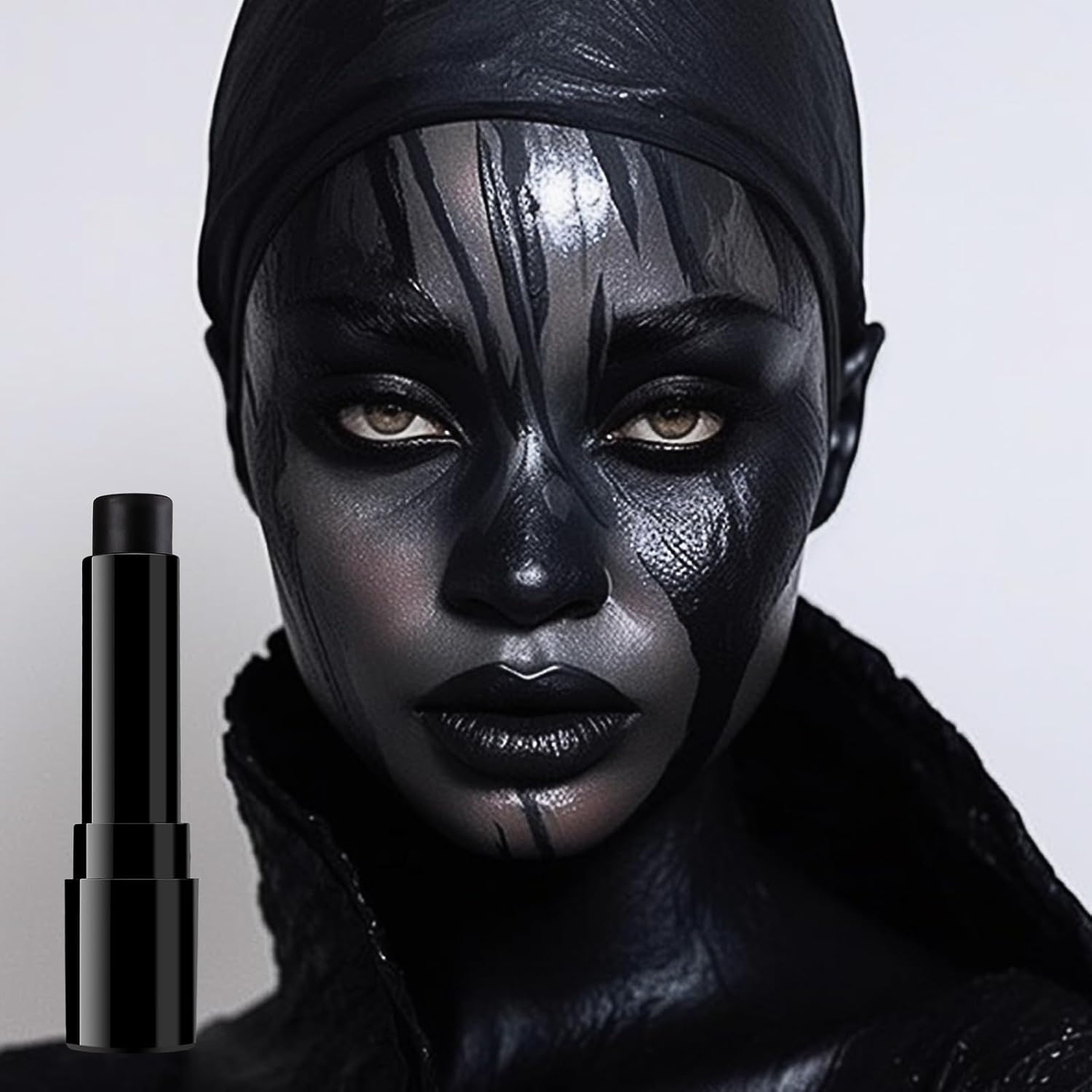 Detalle de BADCOLOR BDCL002_01 Black Face and Body Paint Stick, Matte Cream