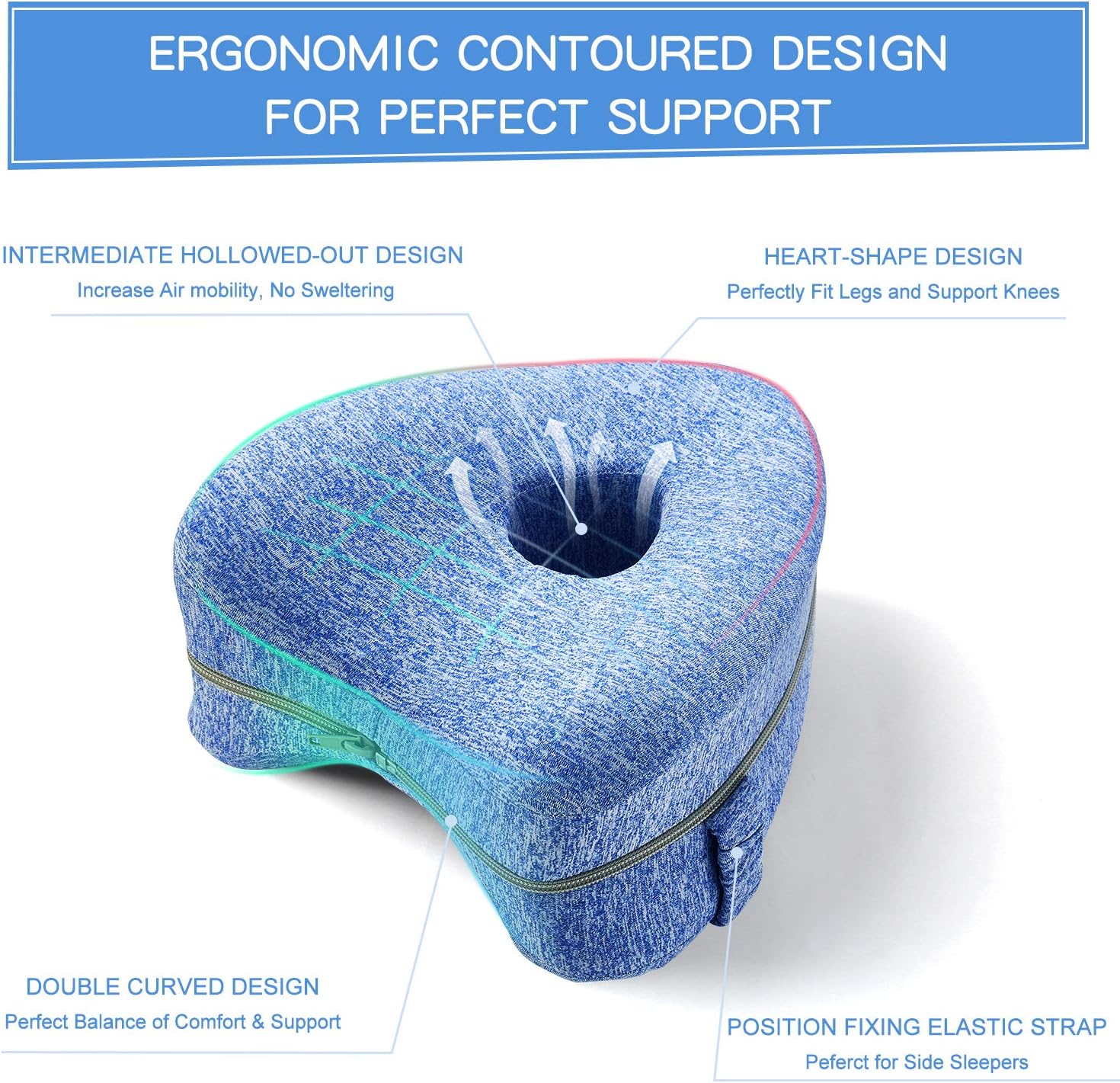 Detalle 2 de BEAUTRIP Leg Pillow memory foam knee pillow