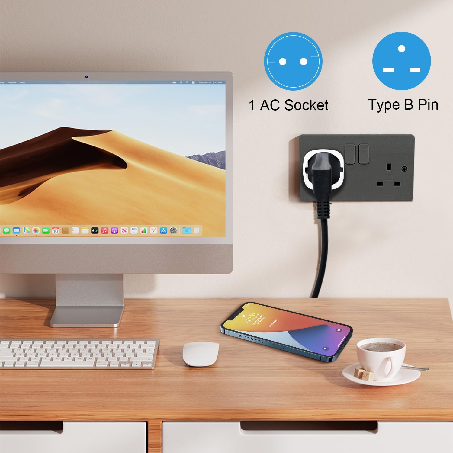 Thumbnail 4 de Vutizal Reiseadapter USA (Typ B) – 2er-Set für Deutschland/Europa zu USA, Kanada, Mexiko & mehr