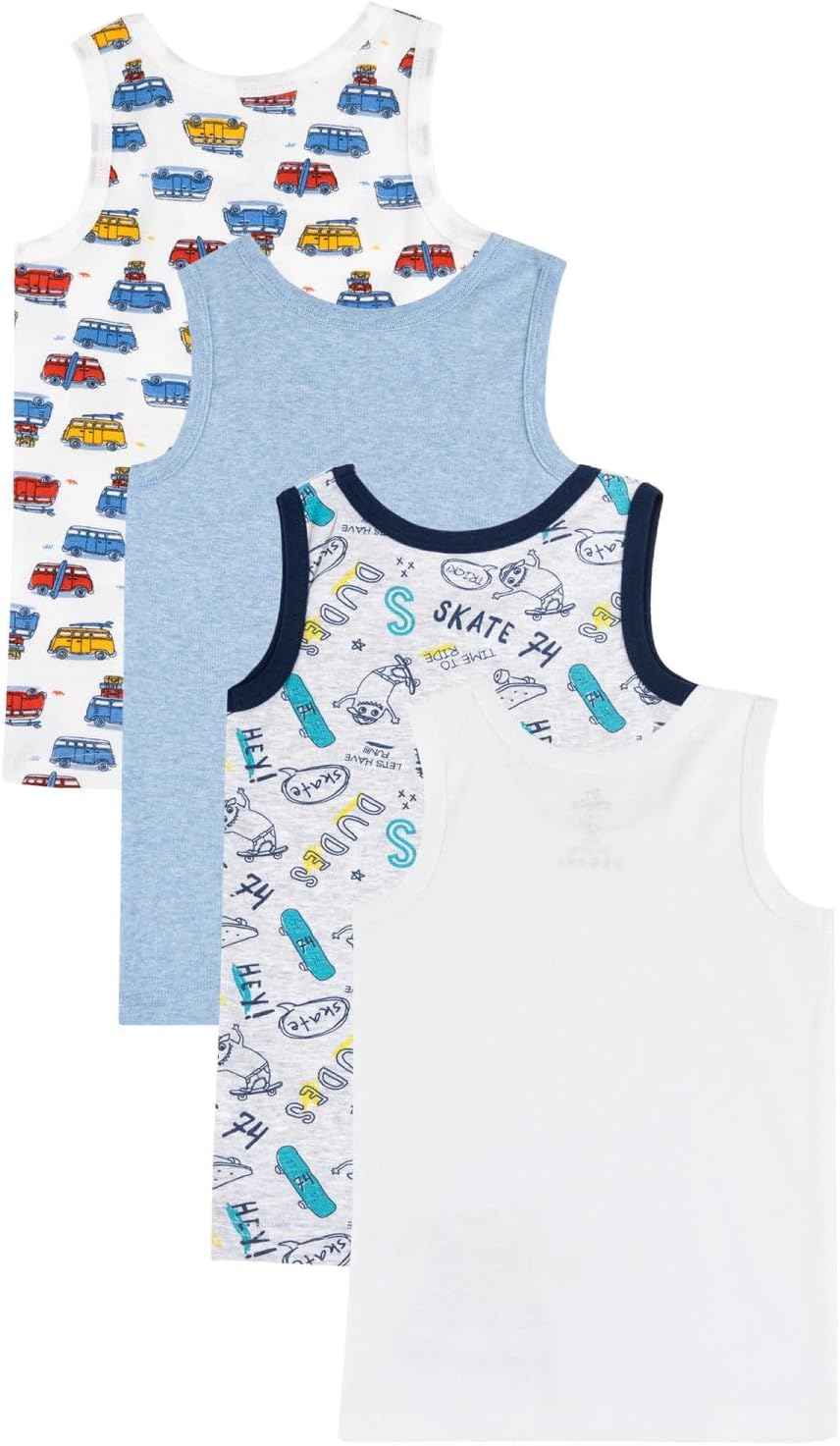 Thumbnail 2 de Chicco Débardeurs Enfant en Coton – Lot de 4, motifs modernes, coton bio et confort durable
