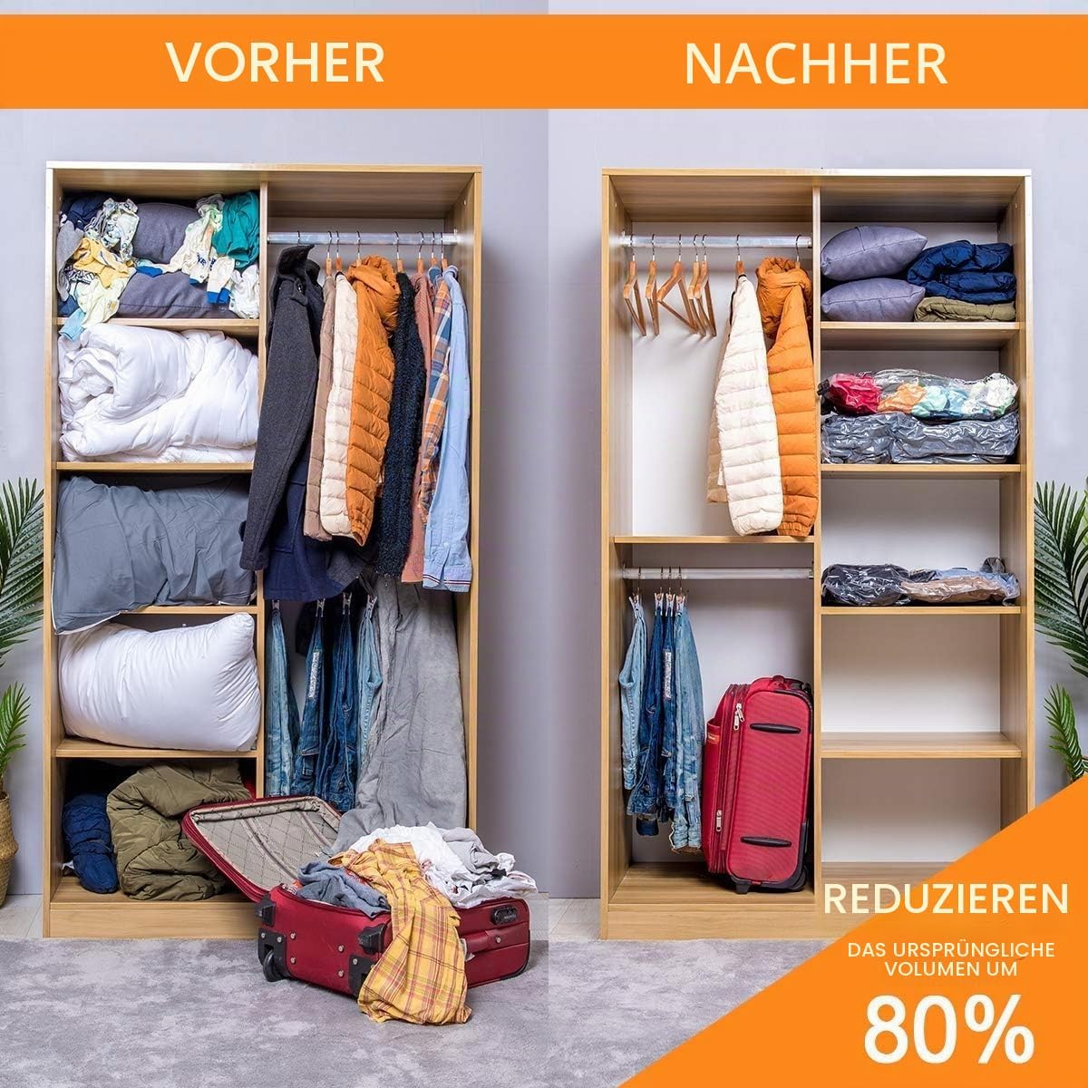Thumbnail 5 de Vakuumbeutel für Kleidung, Bettdecken, Kissen & Matratzen – 10 kleine Beutel, luftdicht & wiederverwendbar