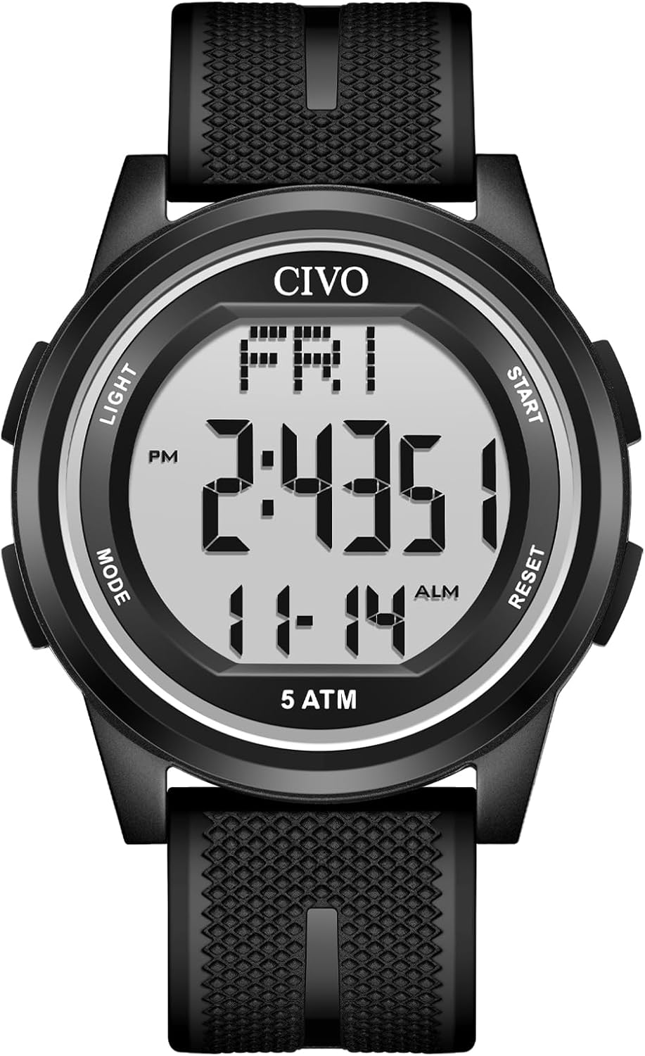 CIVO Montre sport numérique LED 5 ATM