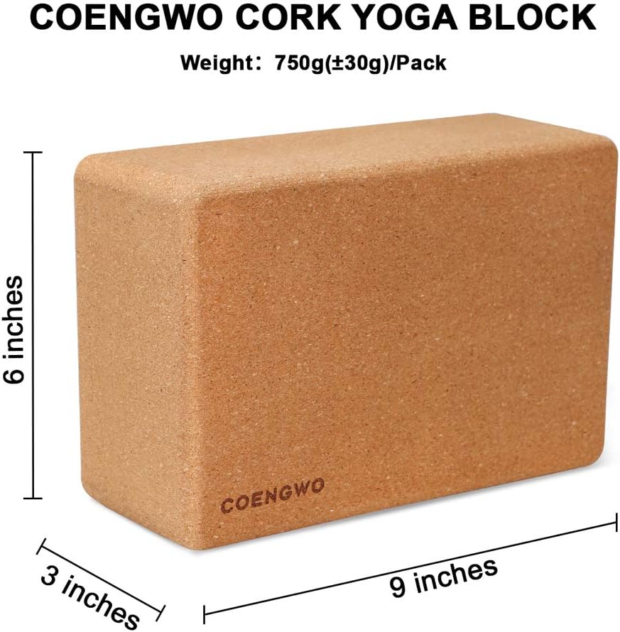 Thumbnail 6 de COENGWO CW0006-CWUS-F1 Cork Yoga Blocks, 100% Cork, Set of 2