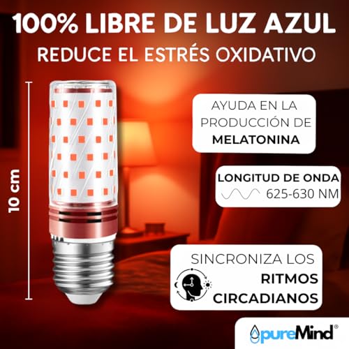 Thumbnail 3 de Puremind Luz Roja E27 625–630nm para dormir