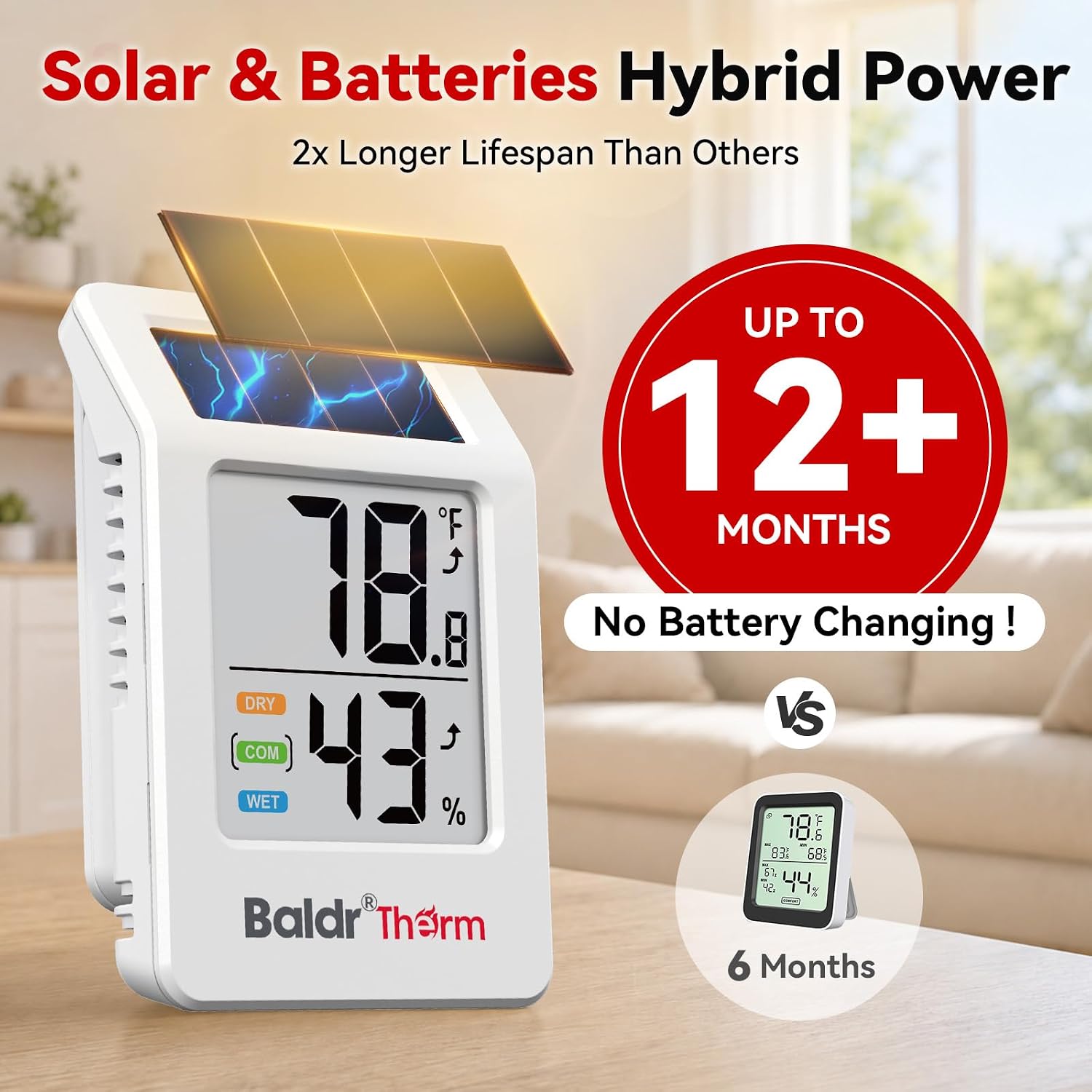 Detalle de Indoor Thermometer and Humidity Meter with Bluetooth