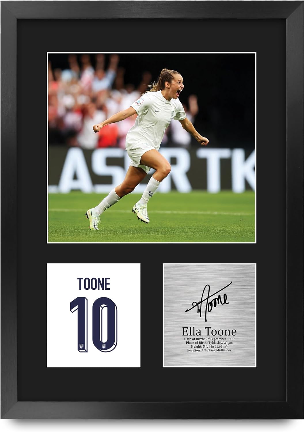 Thumbnail 3 de HWC Trading Ella Toone England A4 portrait framed signed autograph picture for football fans
