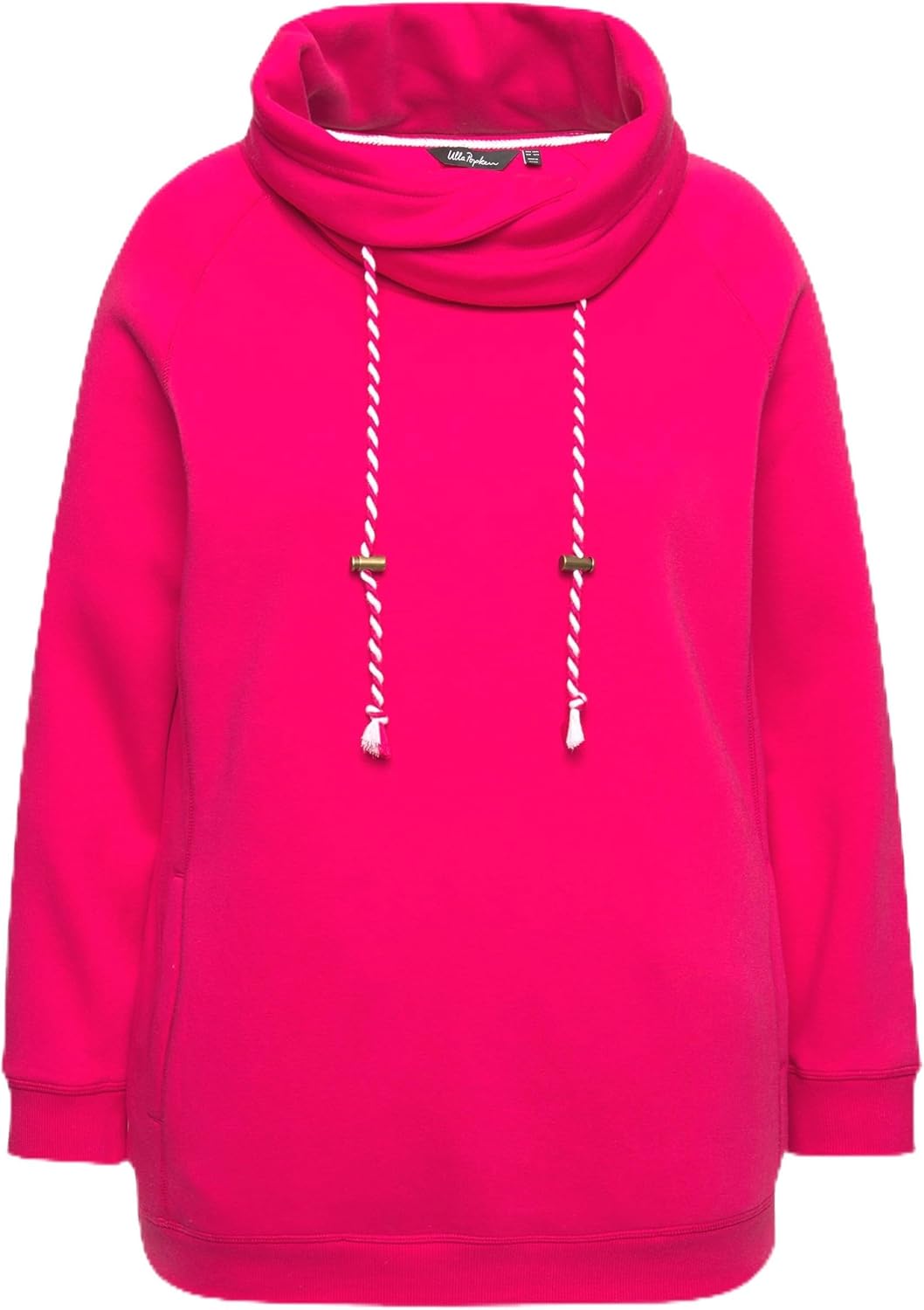 Detalle 2 de Ulla Popken Sweatshirt da donna con colletto alto e tasche — comfort e stile everyday