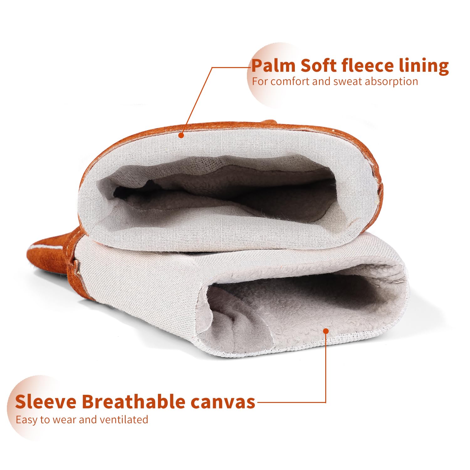 Thumbnail 4 de vclpower Fireplace Gloves 14in heat-resistant leather gloves 🧤