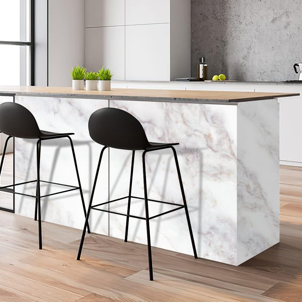 Detalle 2 de Arthome 545-A zelfklevende marmerfolie, wit-goud, 44 cm x 10 m