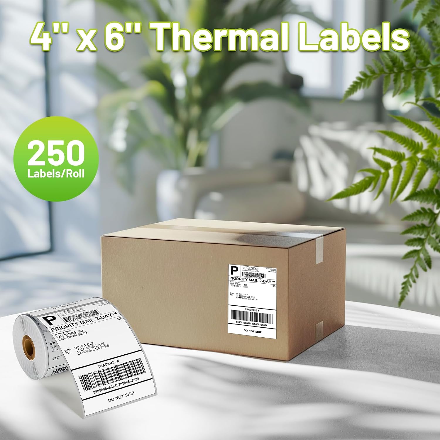 Detalle 2 de Omezizy 4x6 Thermal Labels 250Pcs, 4 x 6-Inch Shipping Labels