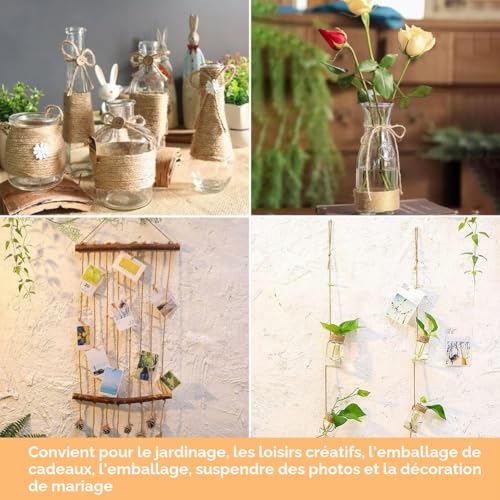 Thumbnail 4 de Vivifying Ficelle de Jute Marron 200 m — Fini naturel pour jardinage et bricolage
