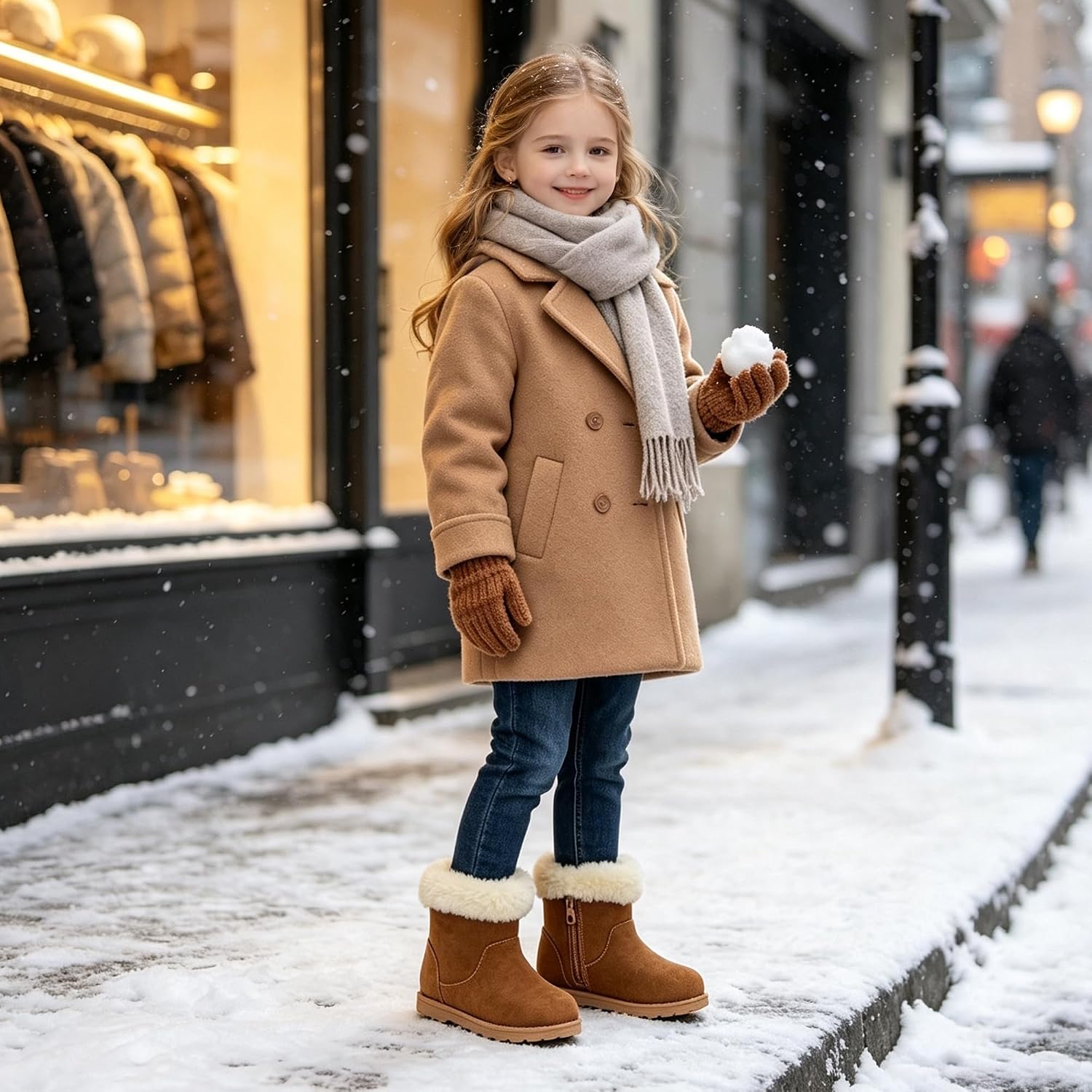 Detalle 2 de Vonair Girls' Short Winter Boots with Faux Fur