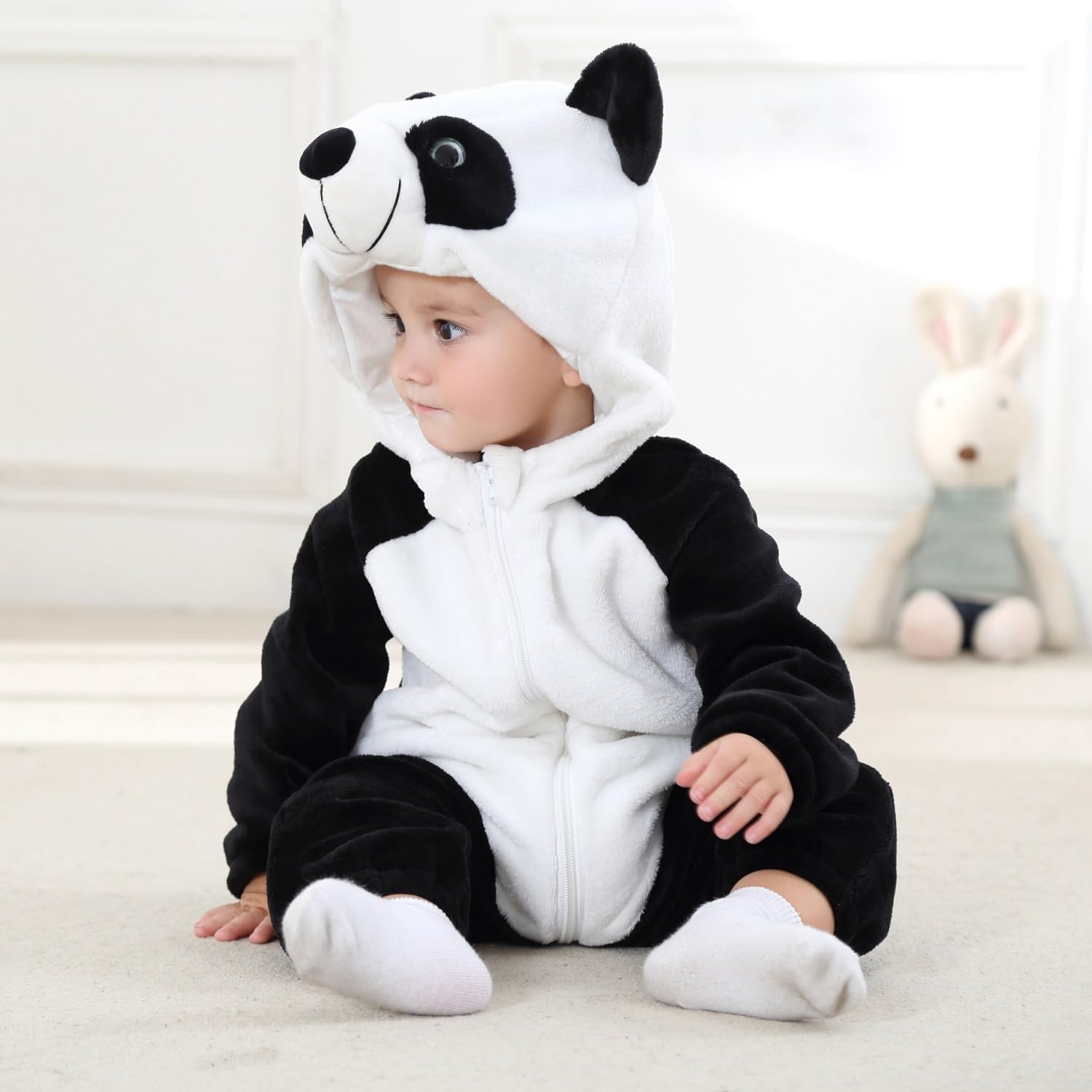 Detalle de Baby hooded romper flannel 3-36 months