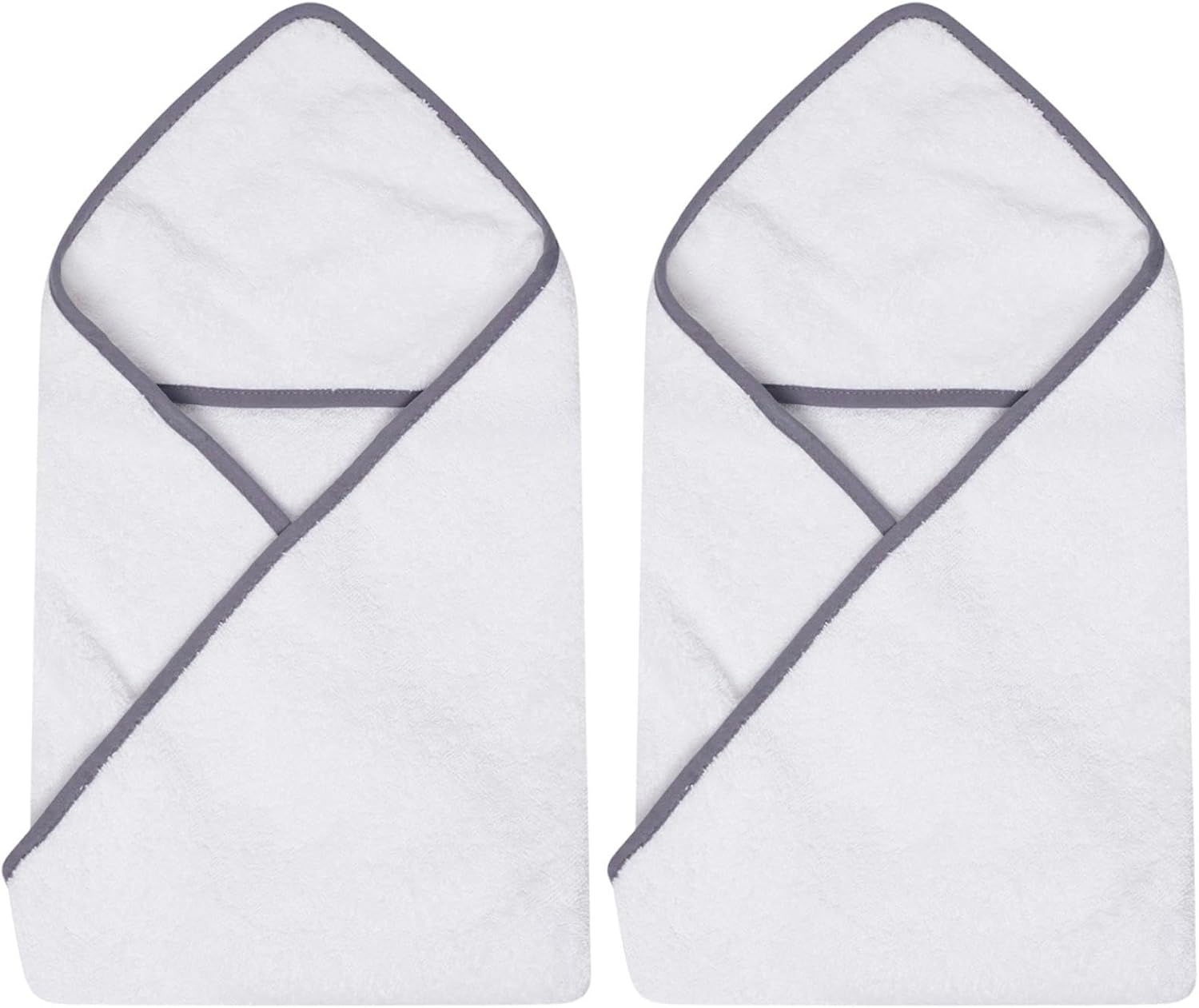 Detalle de Sasma Home 2-Pack Baby Hooded Towels – 100% Cotton, Soft & Absorbent (75 x 75 cm)