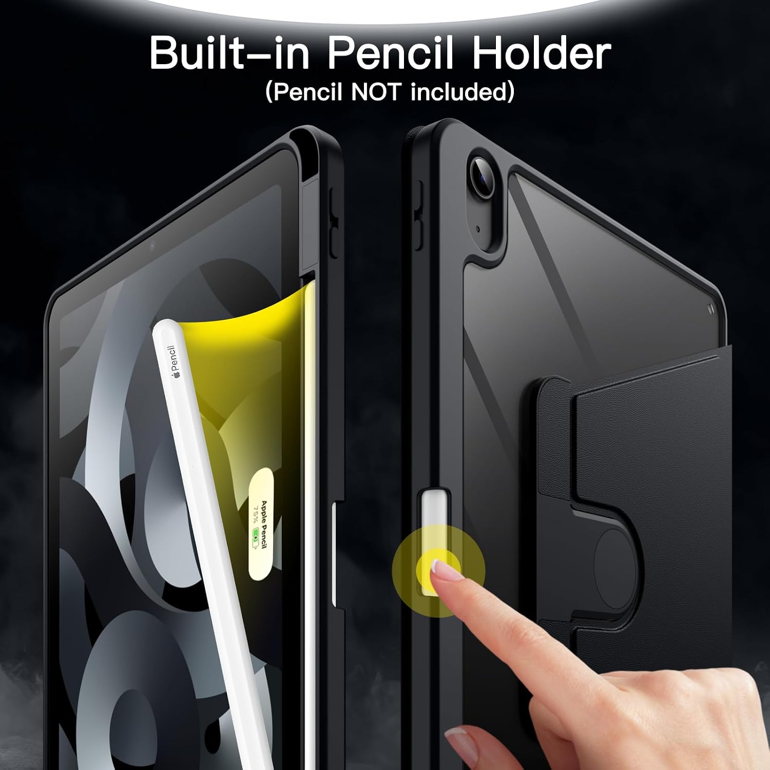 Detalle 1 de JETech draaibare hoes voor iPad Air 11 inch M4/M3/M2 en 10,9 inch Air 5/4