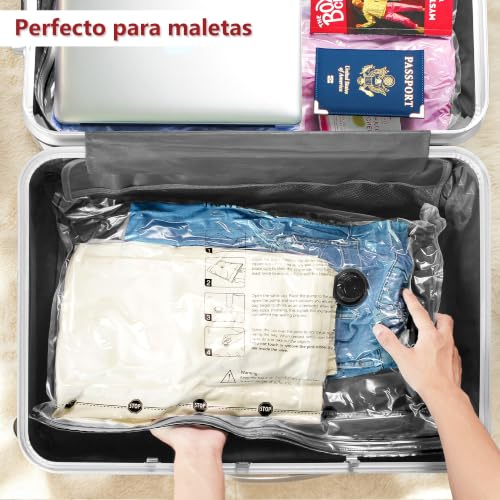Thumbnail 7 de SUOCO Bolsas de vacío para ropa viaje con bomba eléctrica inalámbrica (18 uds)