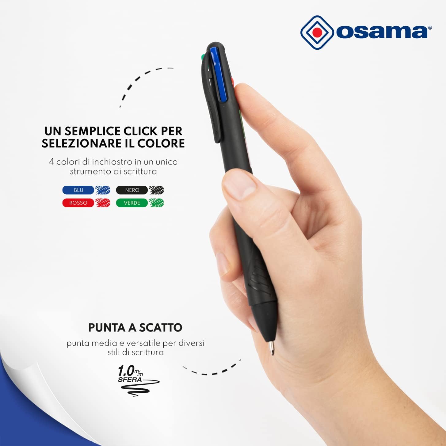 Thumbnail 4 de Osama 4 Multi Penne Nere 4 Colori 1.0 mm