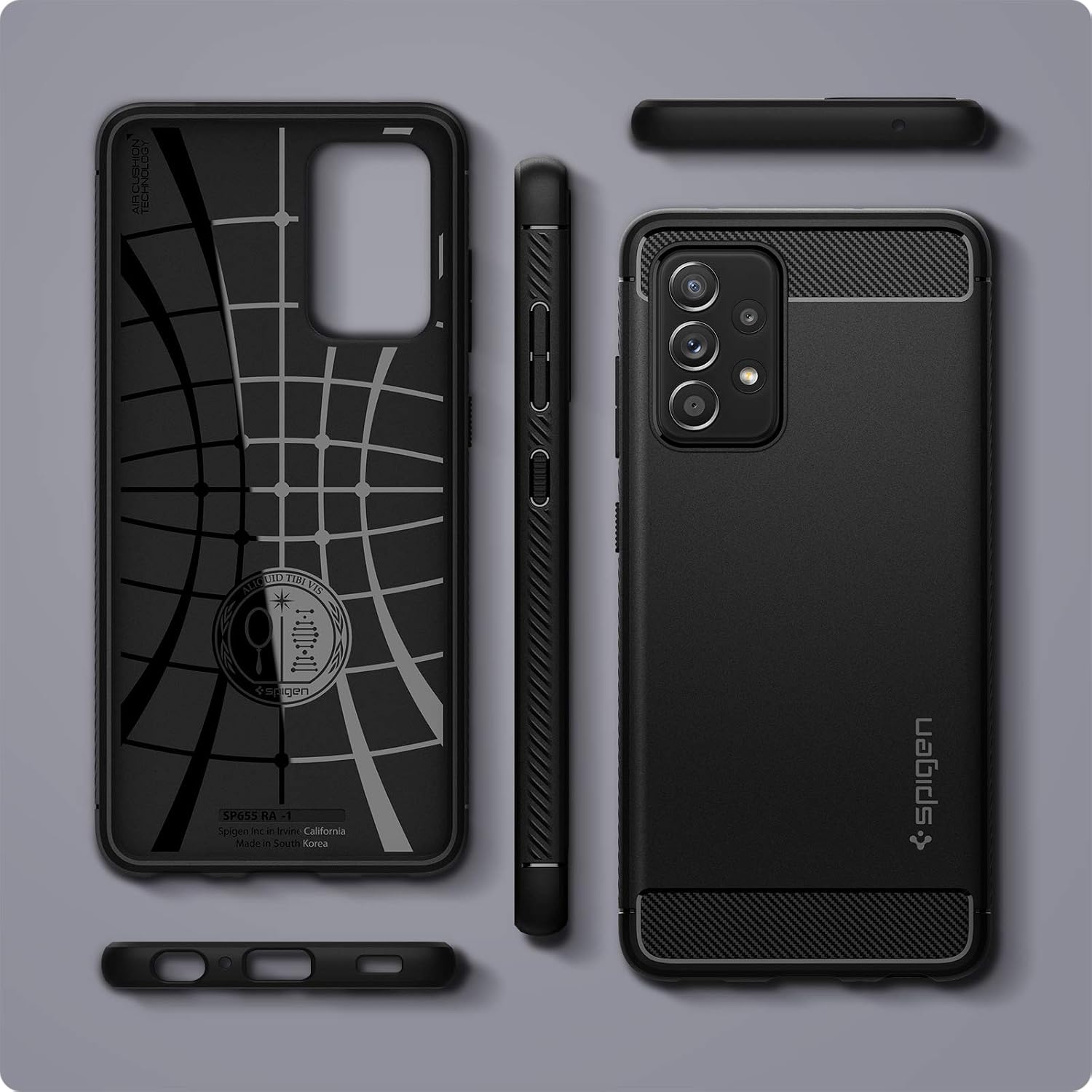 Thumbnail 6 de Spigen Rugged Armor per Samsung Galaxy A52 5G/A52 4G/A52s 5G - Cover in TPU nero