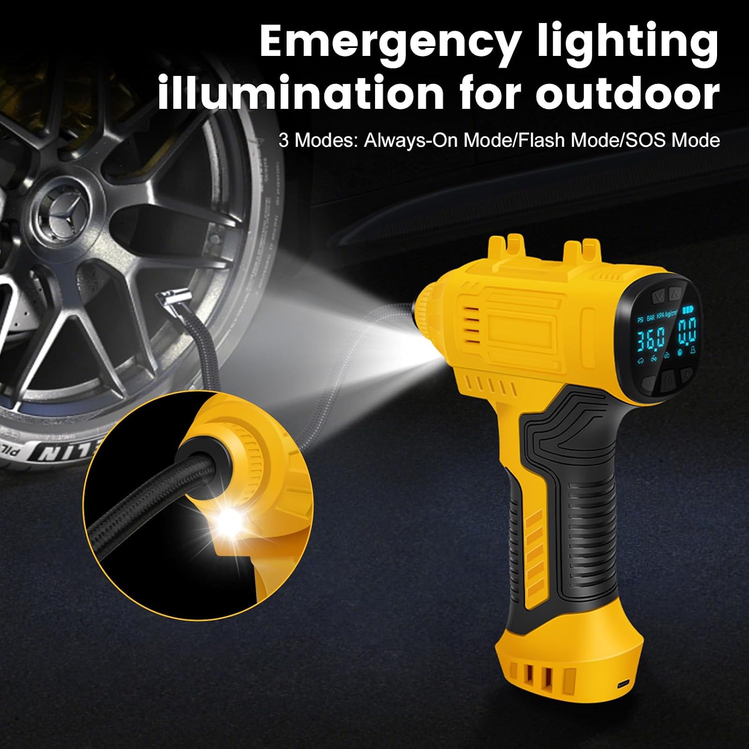 Thumbnail 4 de Cordless Tyre Inflator 25L/min Handheld