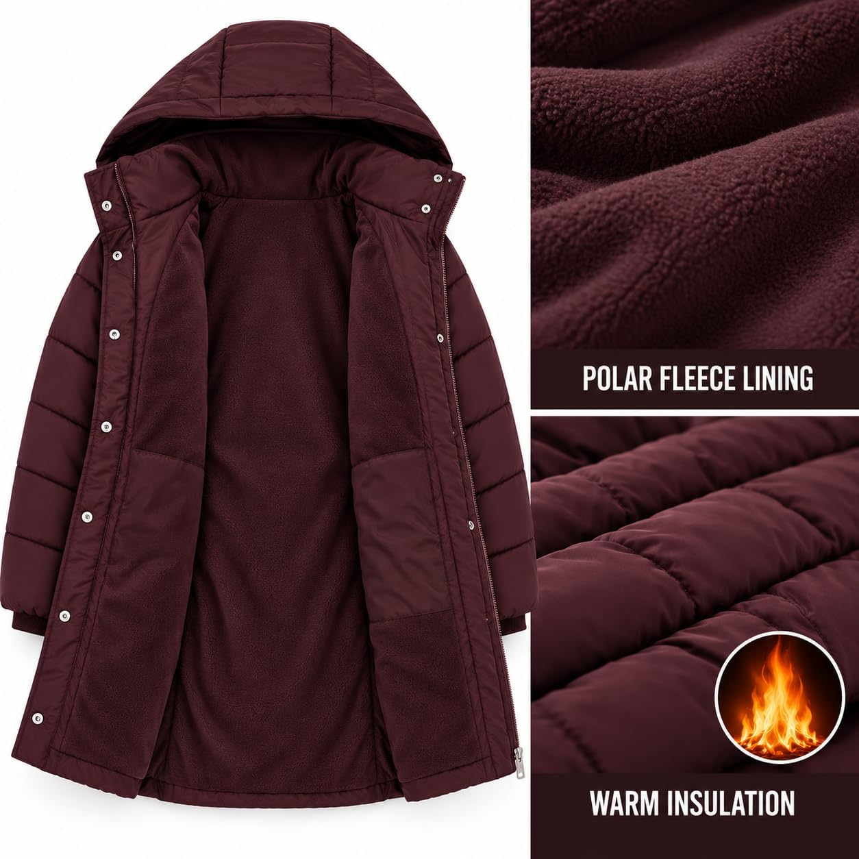 Thumbnail 5 de Steve Madden Long Puffer Coat heavyweight insulated parka