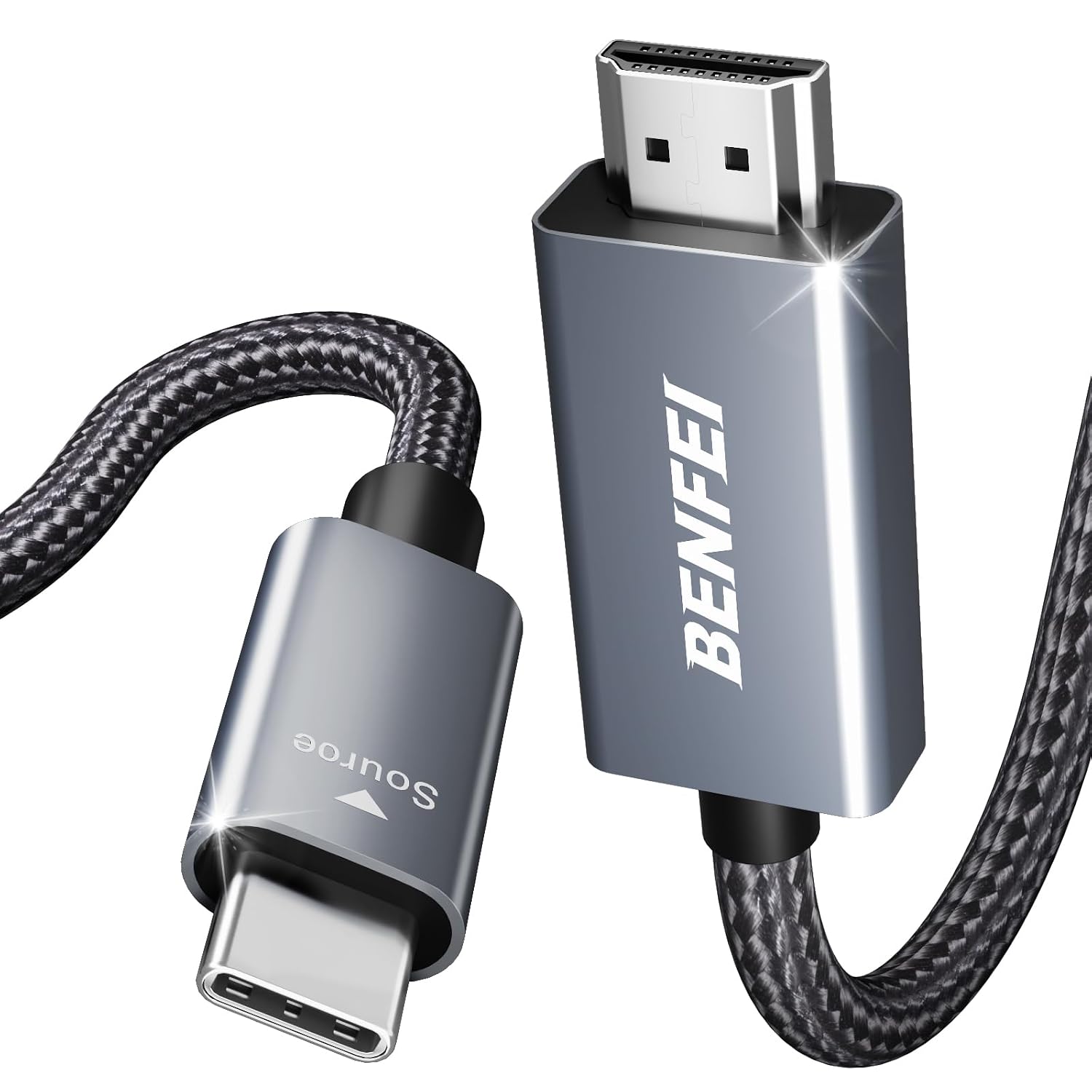 Imagen de BENFEI USB-C to HDMI Cable (4.5m) – 4K@60Hz, Aluminium Shell, Nylon Braided en OfertitasTOP