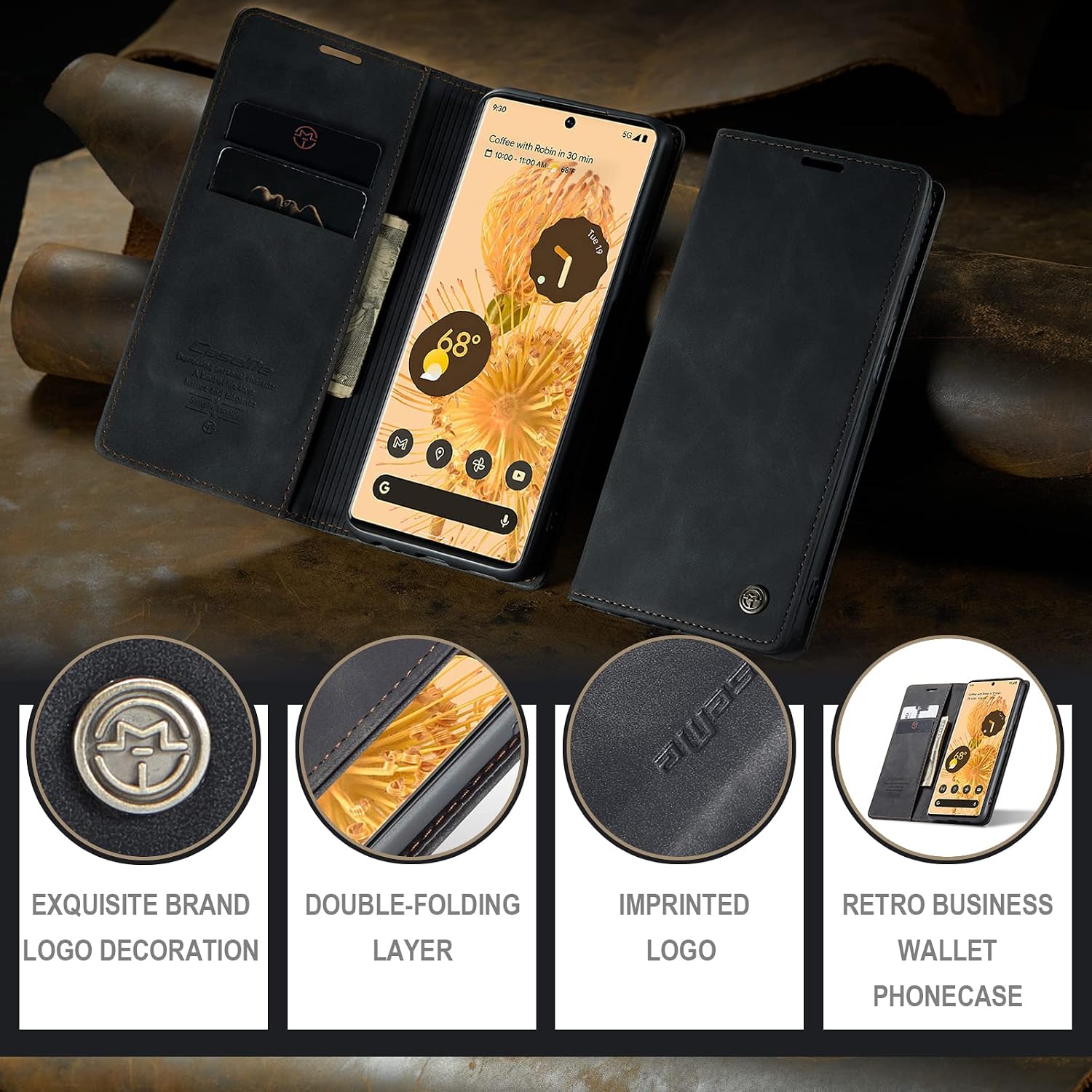 Thumbnail 2 de Google Pixel 6 Pro leather wallet case
